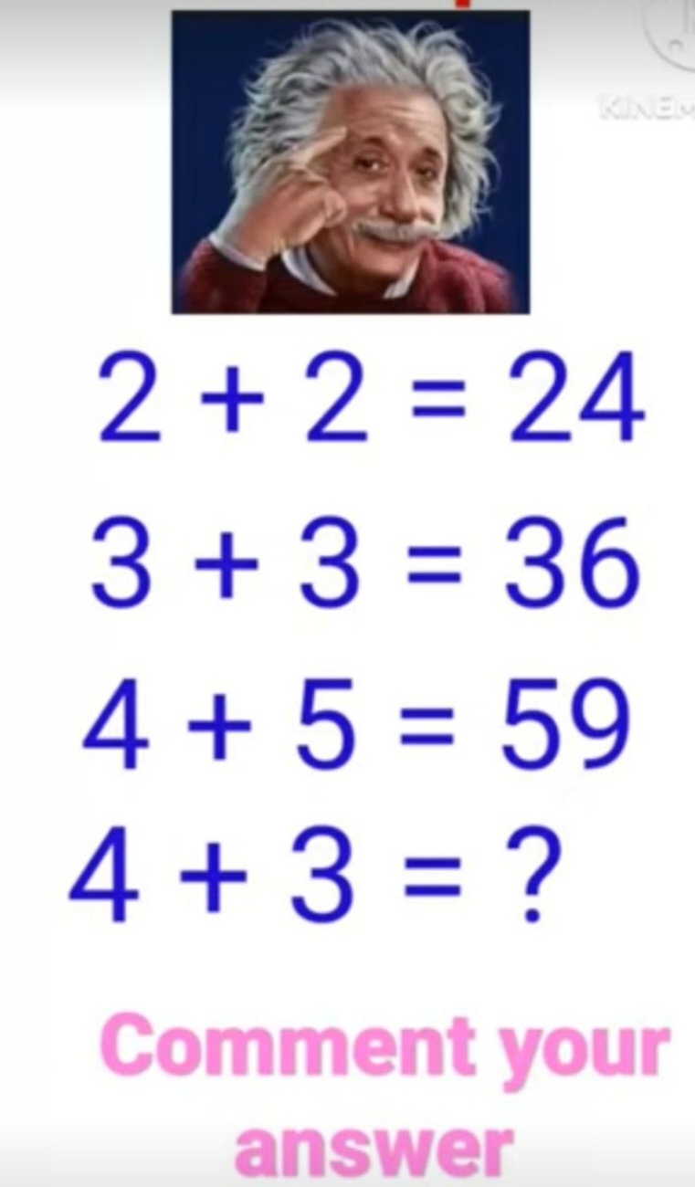 2+2=243+3=364+5=594+3=?​

Comment your answer