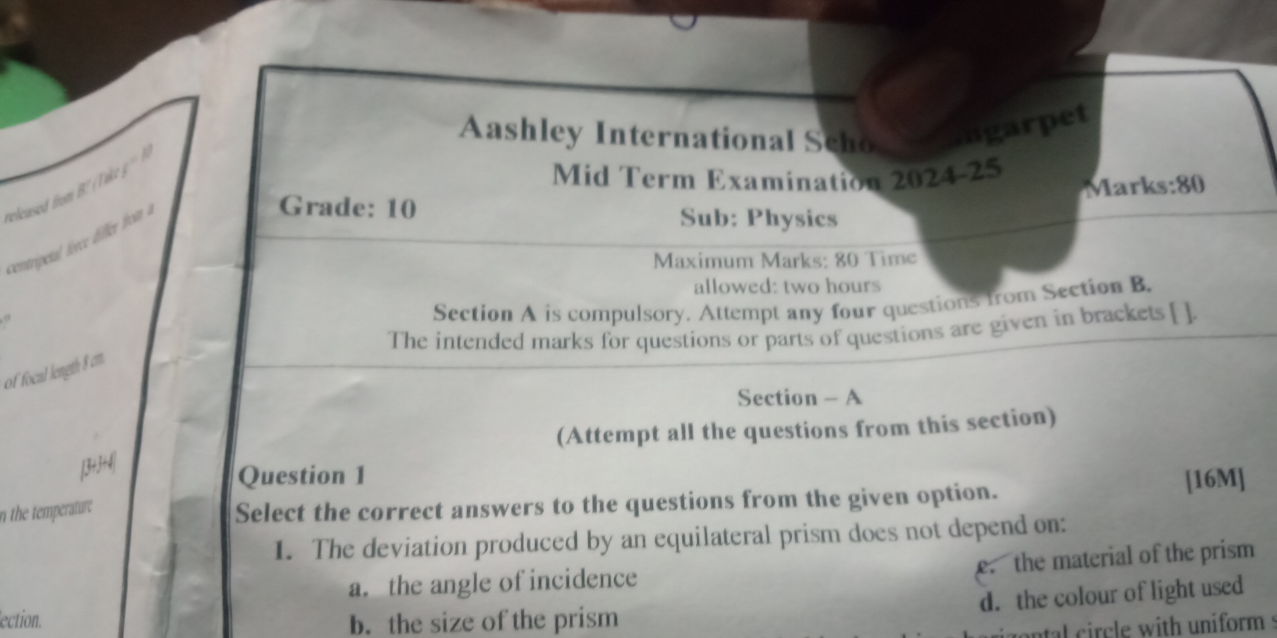 Question 1
Section-A
(Attempt all the questions from this section)

Se