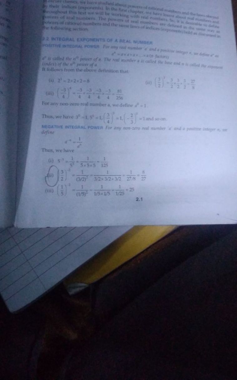  the fallowing sertion.
Q.2 infEGAht Expontoms OF A REAL Numben a4=a×a