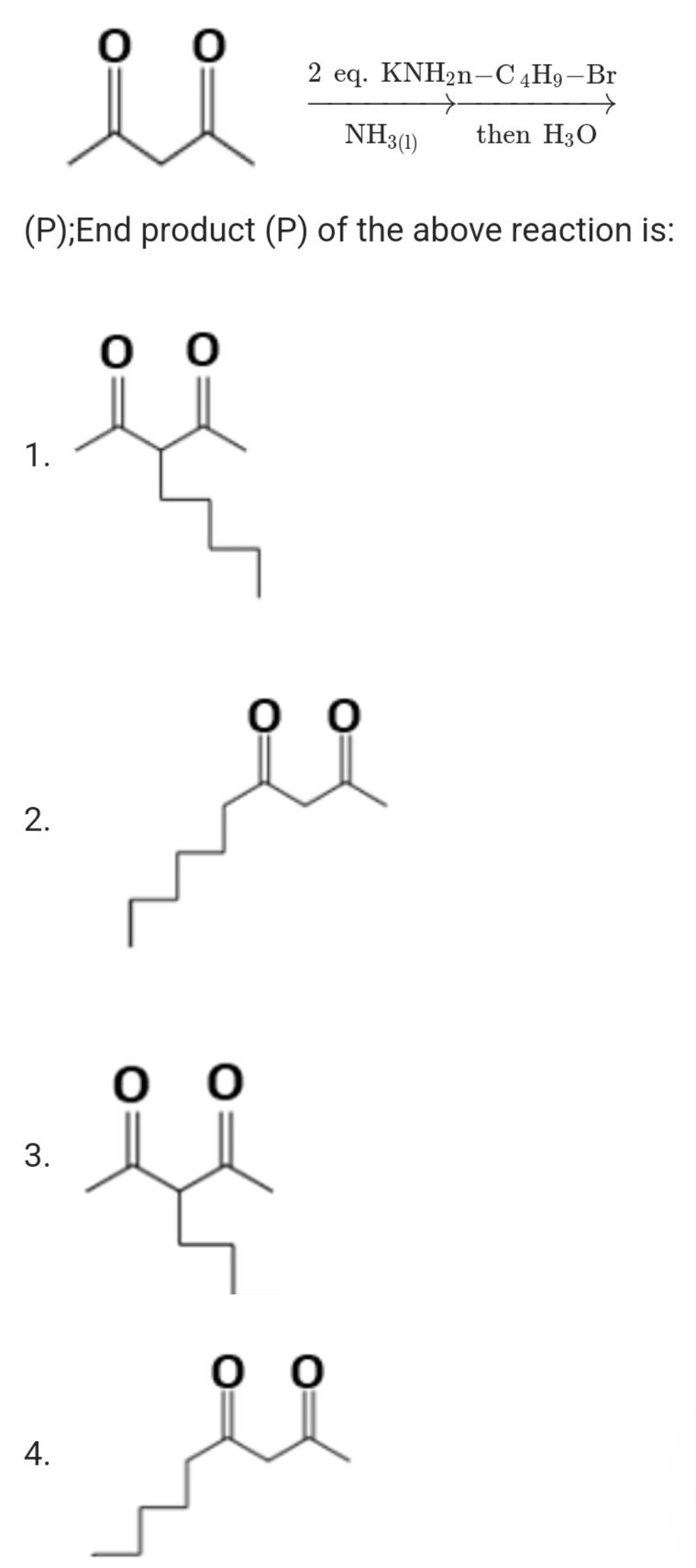 CC(=O)CC(C)=O
\[
\xrightarrow [ \mathrm { NH } _ { 3 ( 1 ) } ] { \text