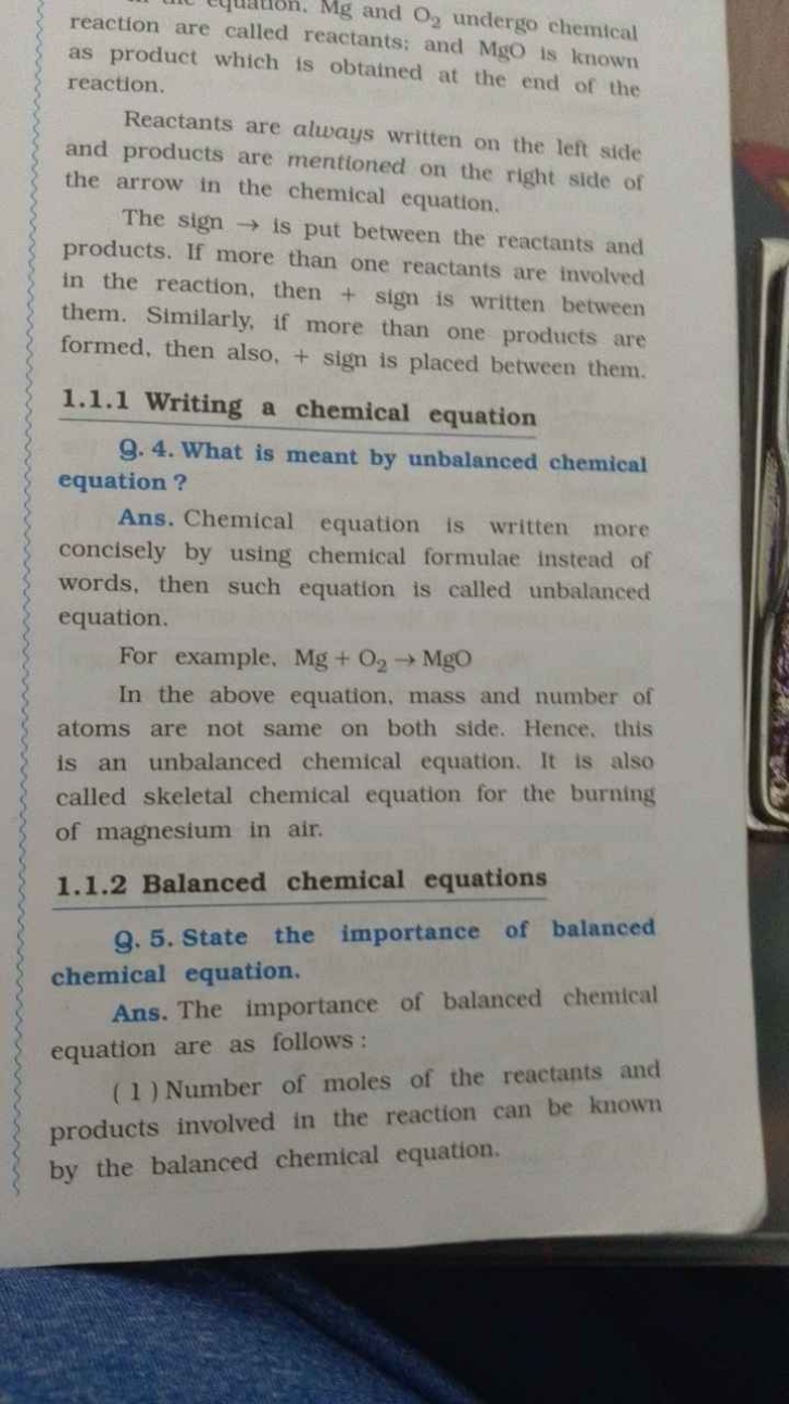 and O2​ undergo chemical as product weactants; and MgO is known reacti