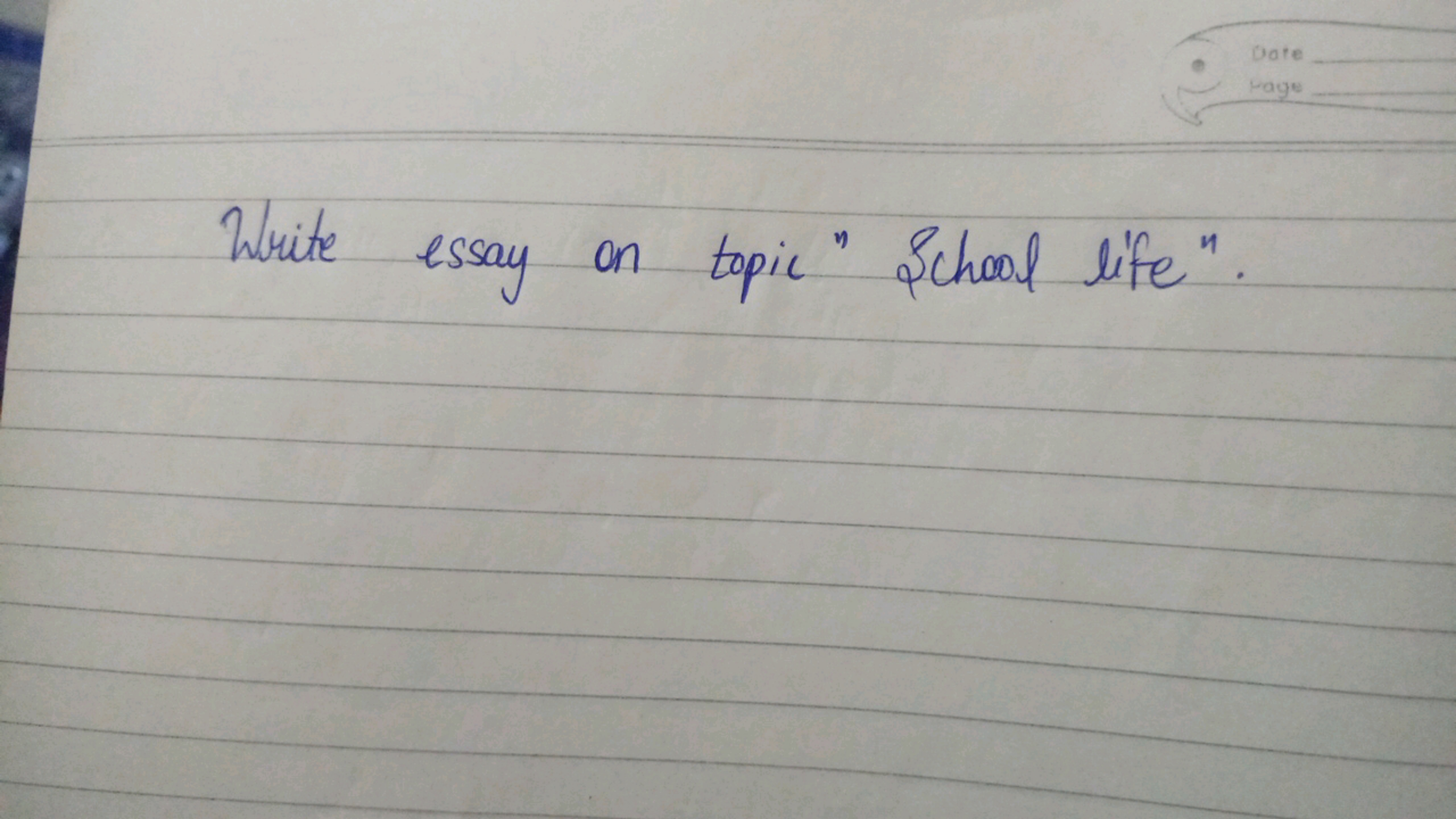 Write essay on topic "School life".