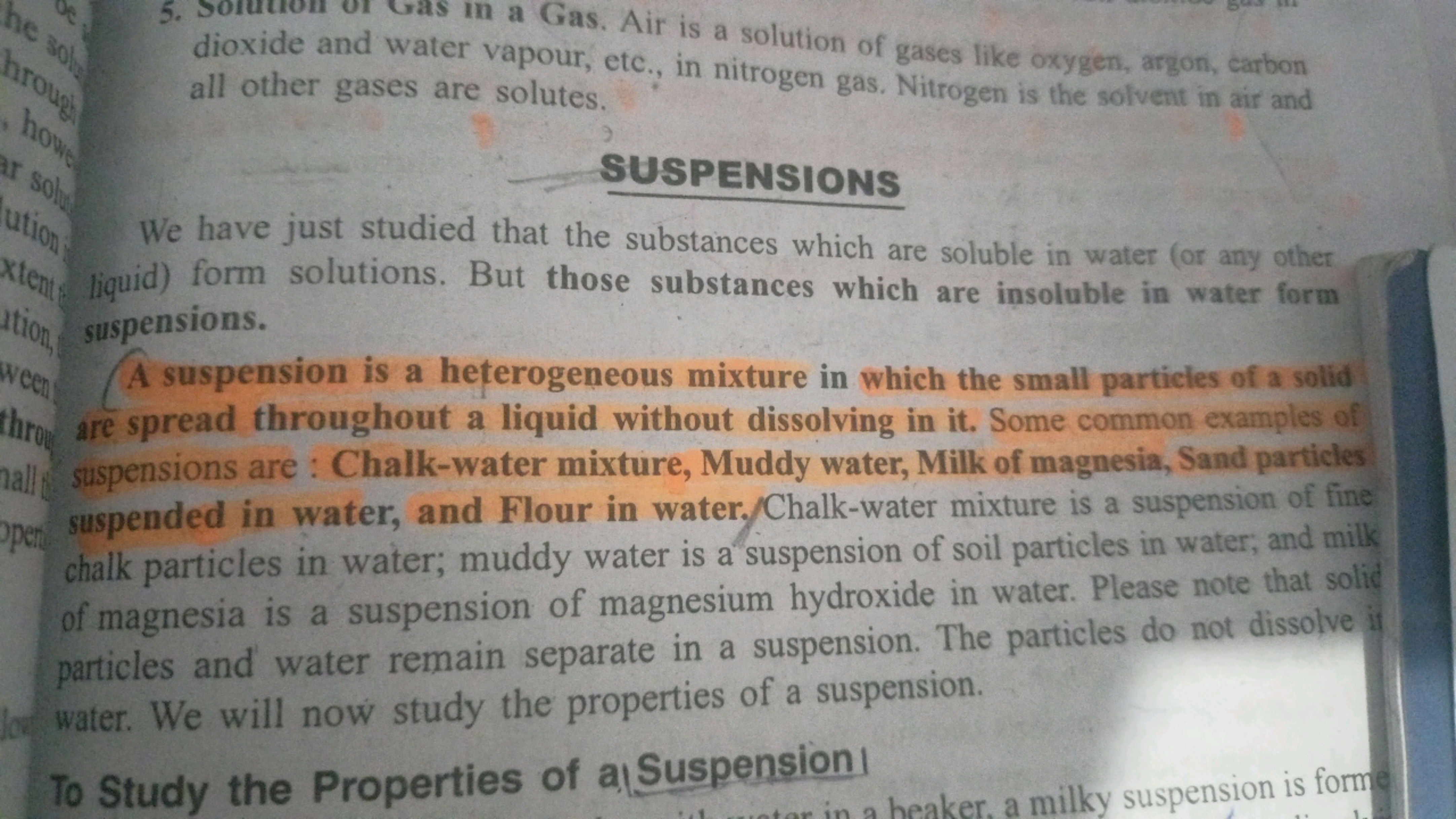 dioxide and water valution of gases like oxygen, argon, carbon all oth