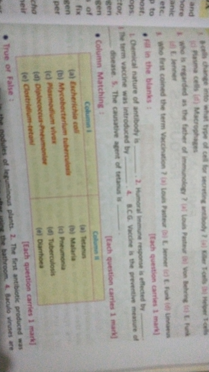  Mistime cells folb.Matronkinges is f. Jerkier
s fill la the blanks :
