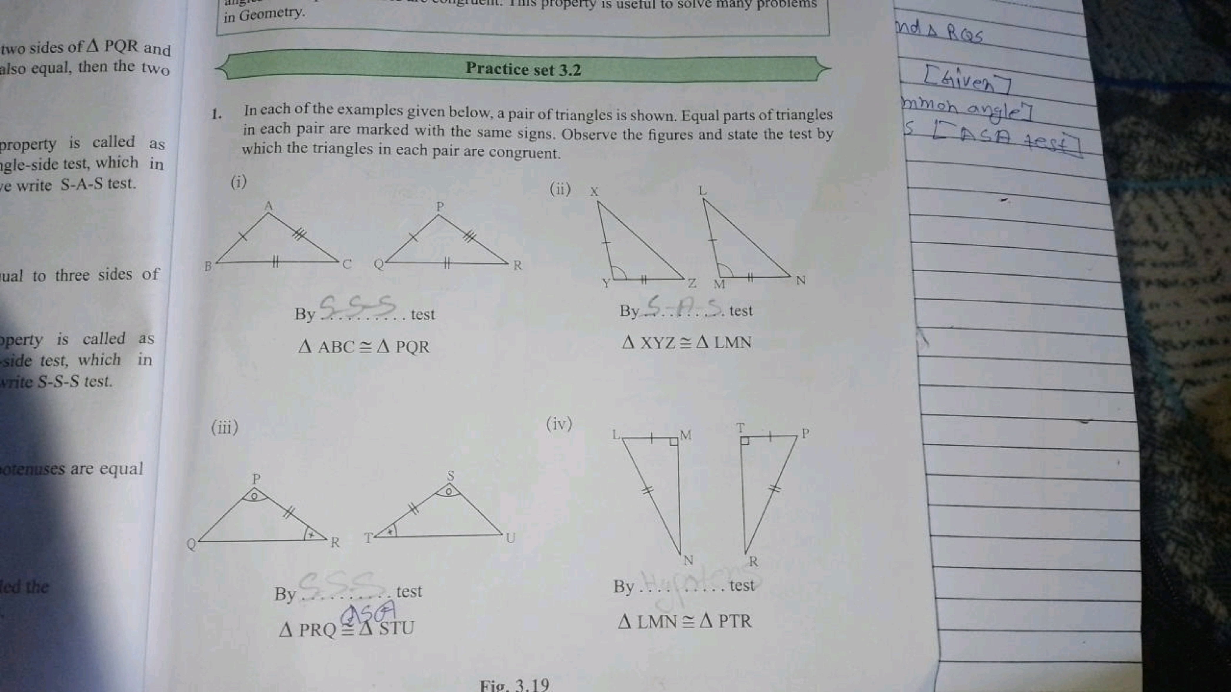 property is useful to solve many problems
two sides of A PQR and
also 