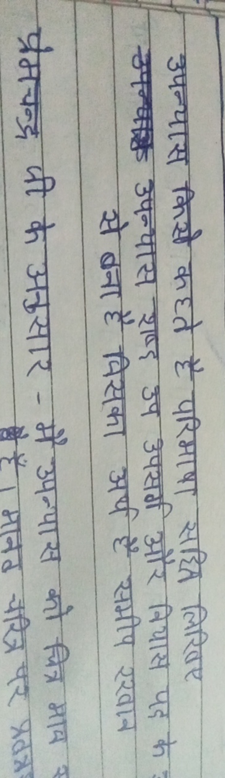 उपन्यास किसे कहते है परिमाषा सहित लिखिए उपन्यार्क उपन्यास शष्द उप उपसर