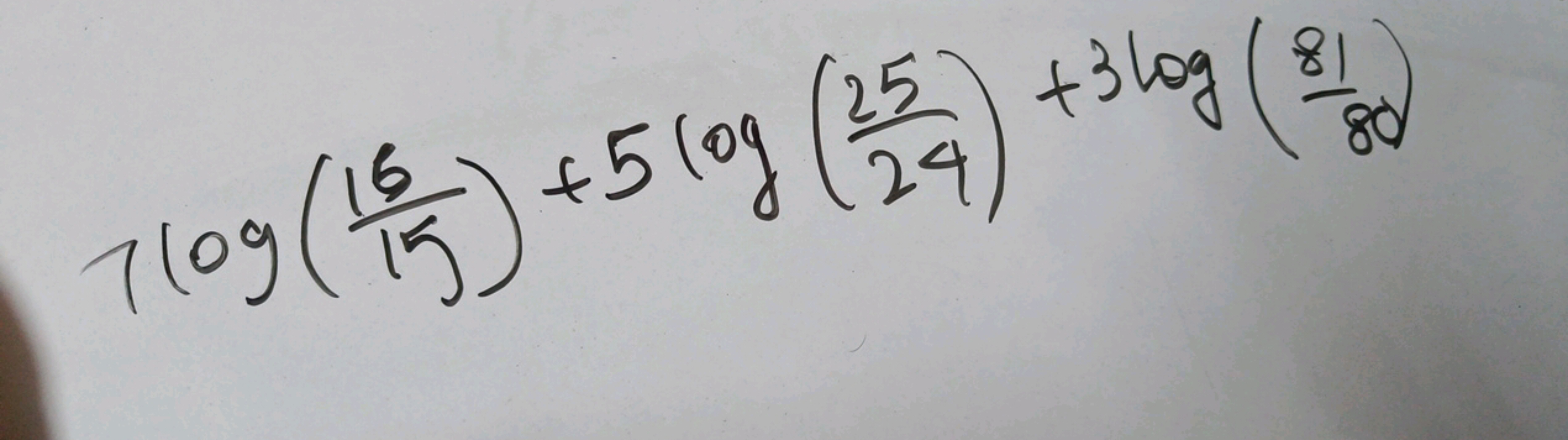 7log(1516​)+5log(2425​)+3log(8081​)