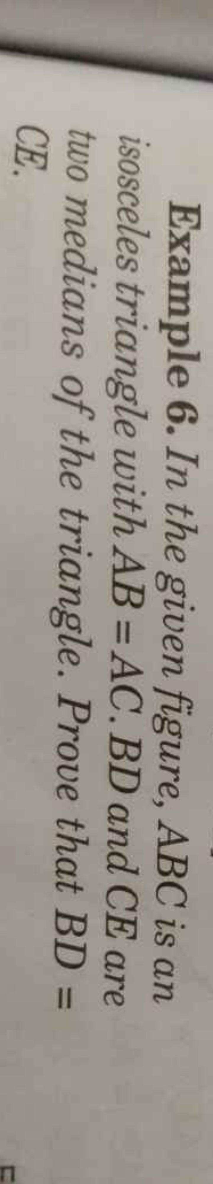 Example 6. In the given figure, ABC is an isosceles triangle with AB=A