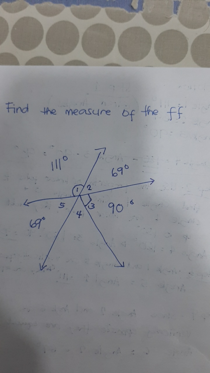 Find the measure of the ff