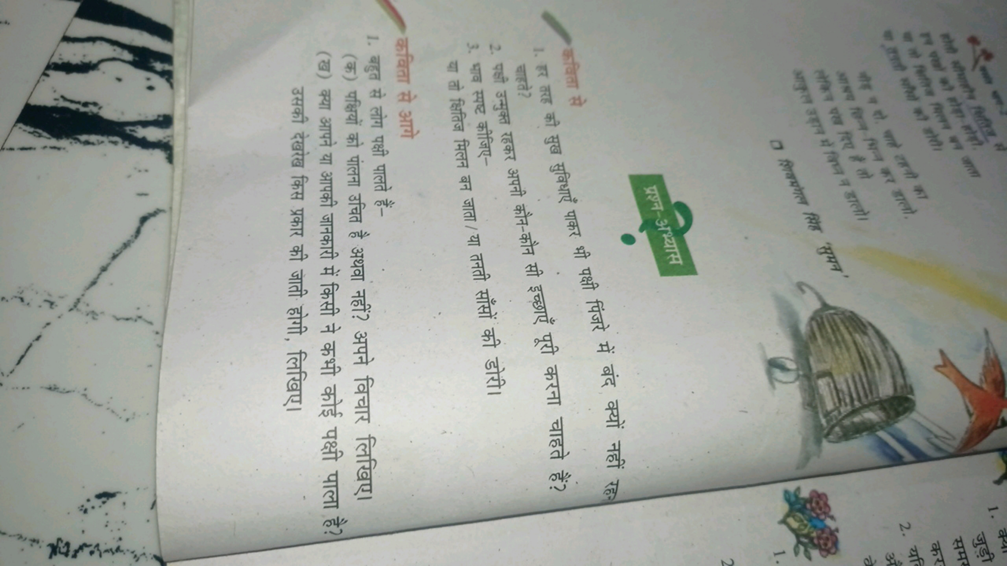 1. रारा सरह की सुख सुविधाएँ पाकर भी पक्षी पिंजरे में बंद क्यों नहीं रह