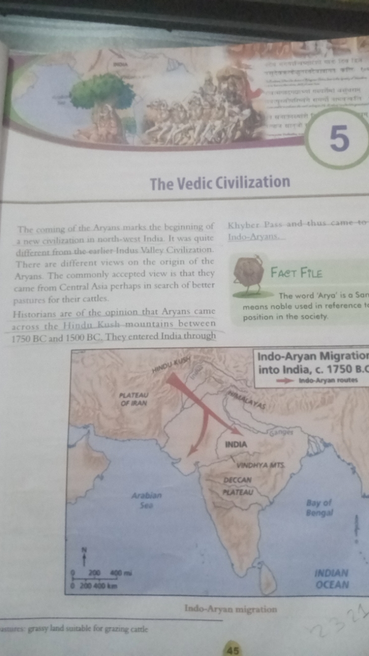 The Vedic Civilization

The coming of the Aryans marks the beginning o