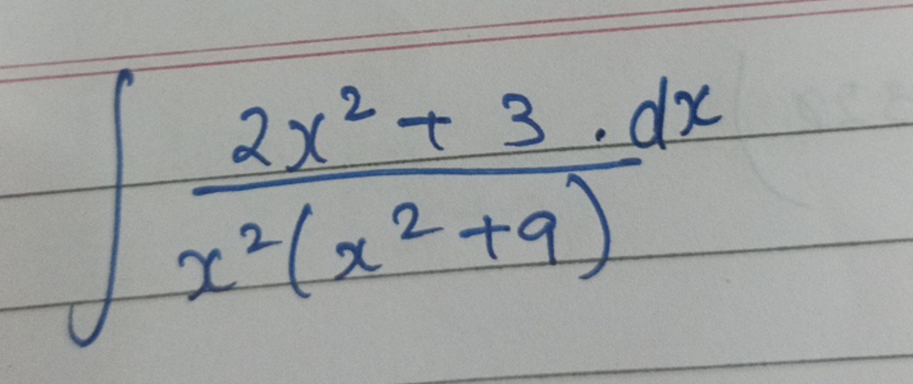 ∫x2(x2+9)2x2+3⋅dx​