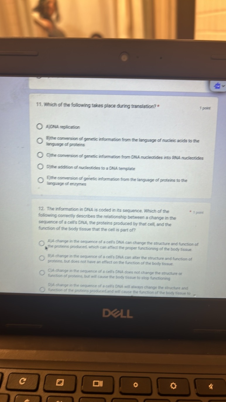 11. Which of the following takes place during translation? *
1 gaint
4