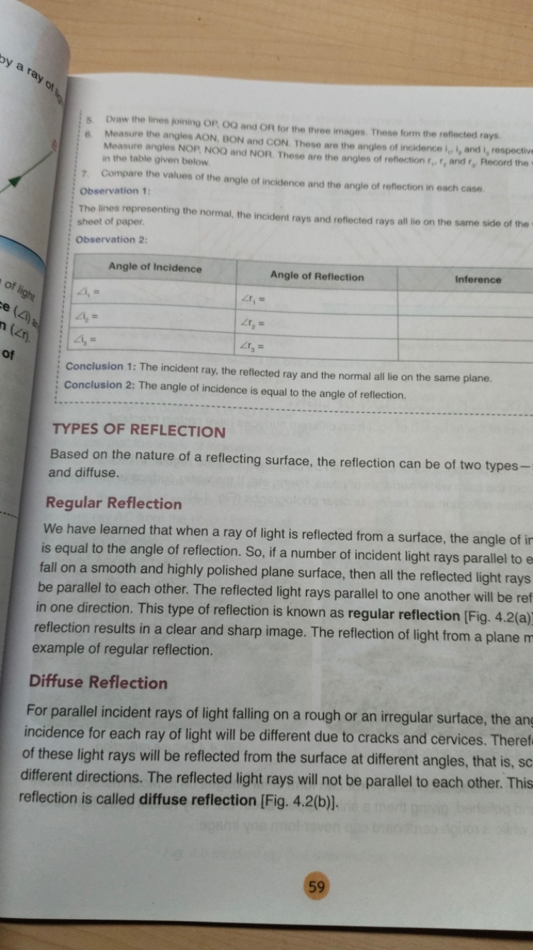 5. Draw the lines joining OP, OQ and OR for the three images. These fo