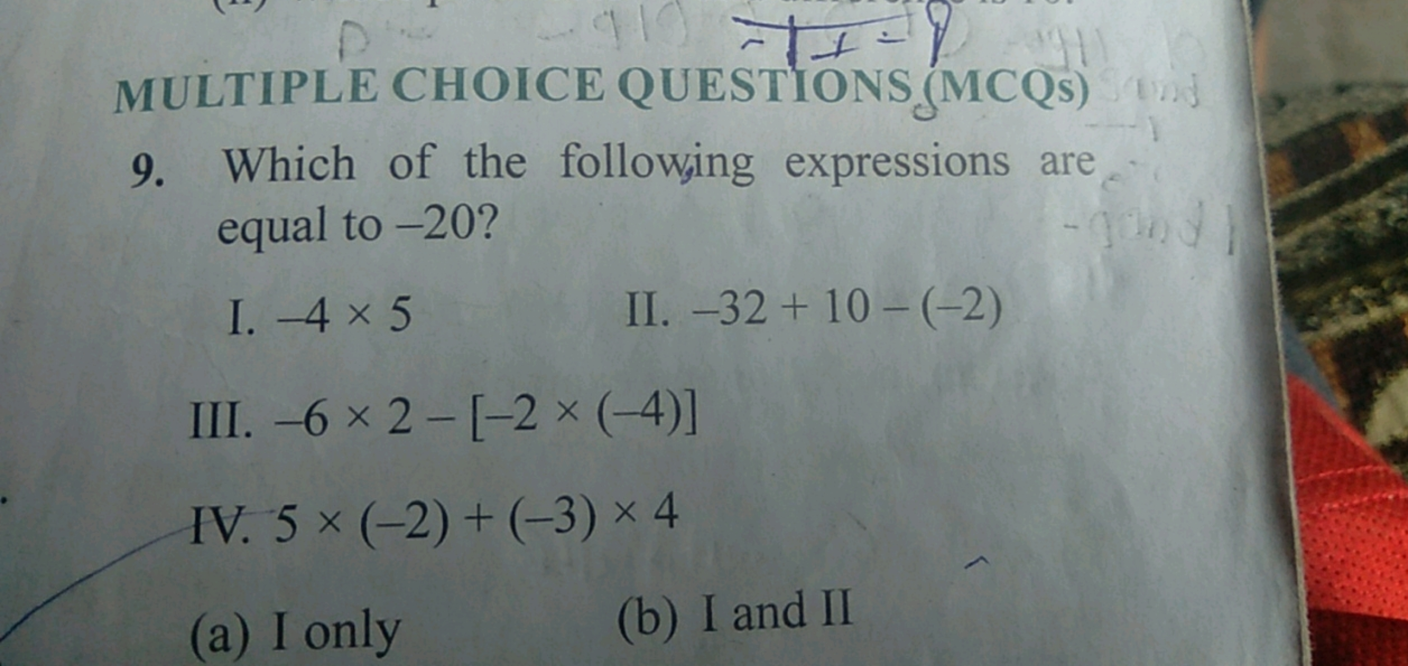 +
MULTIPLE CHOICE QUESTIONS (MCQs) und
9. Which of the following expre