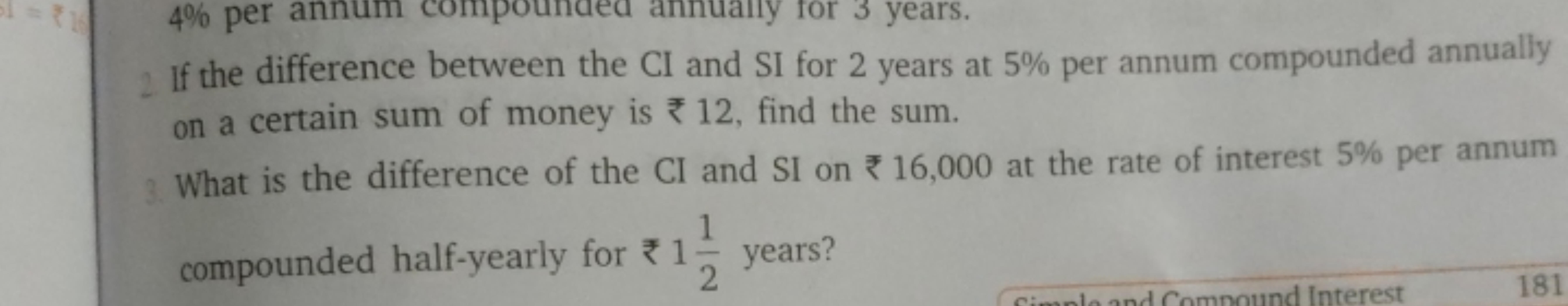 If the difference between the CI and SI for 2 years at 5% per annum co