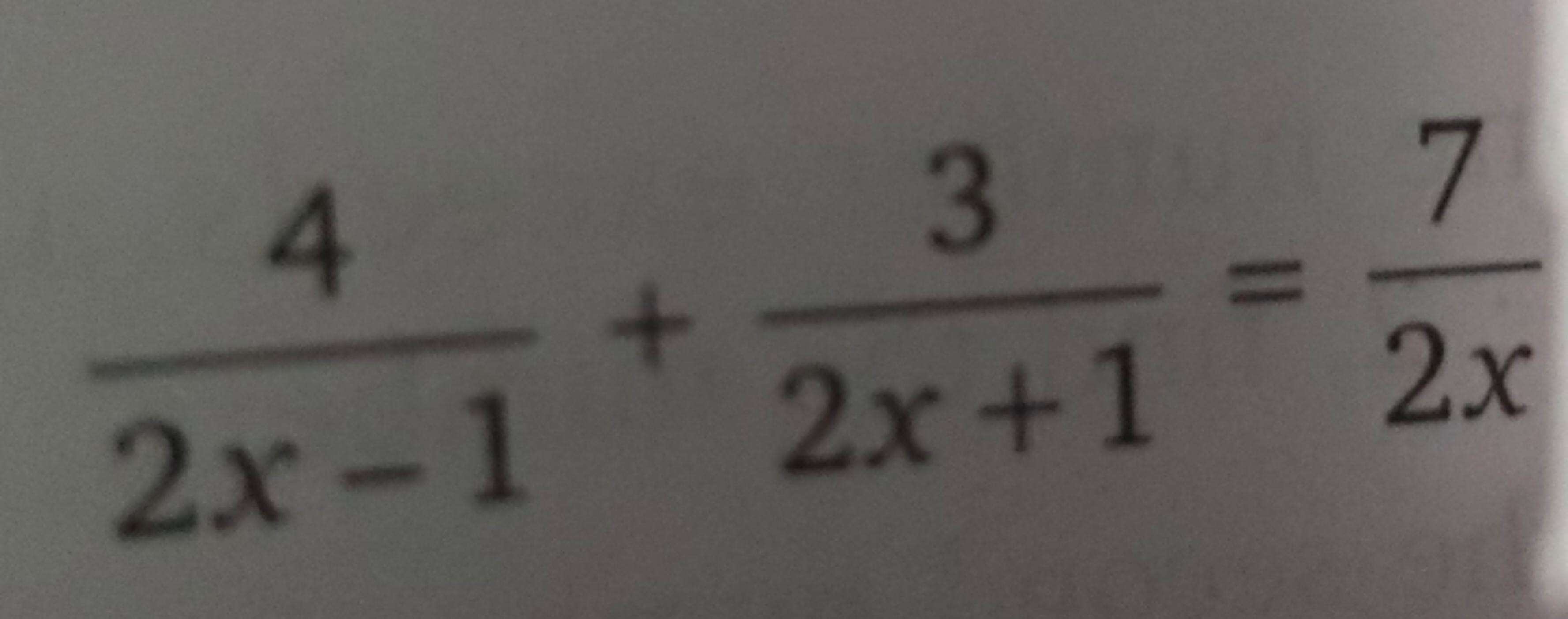 2x−14​+2x+13​=2x7​