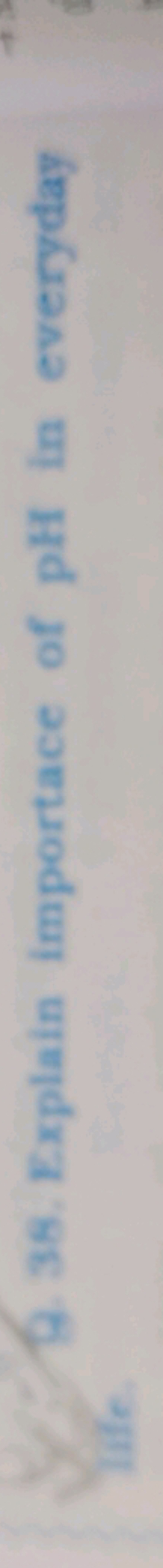 6. 38. Explain importace of pH in everyday life: