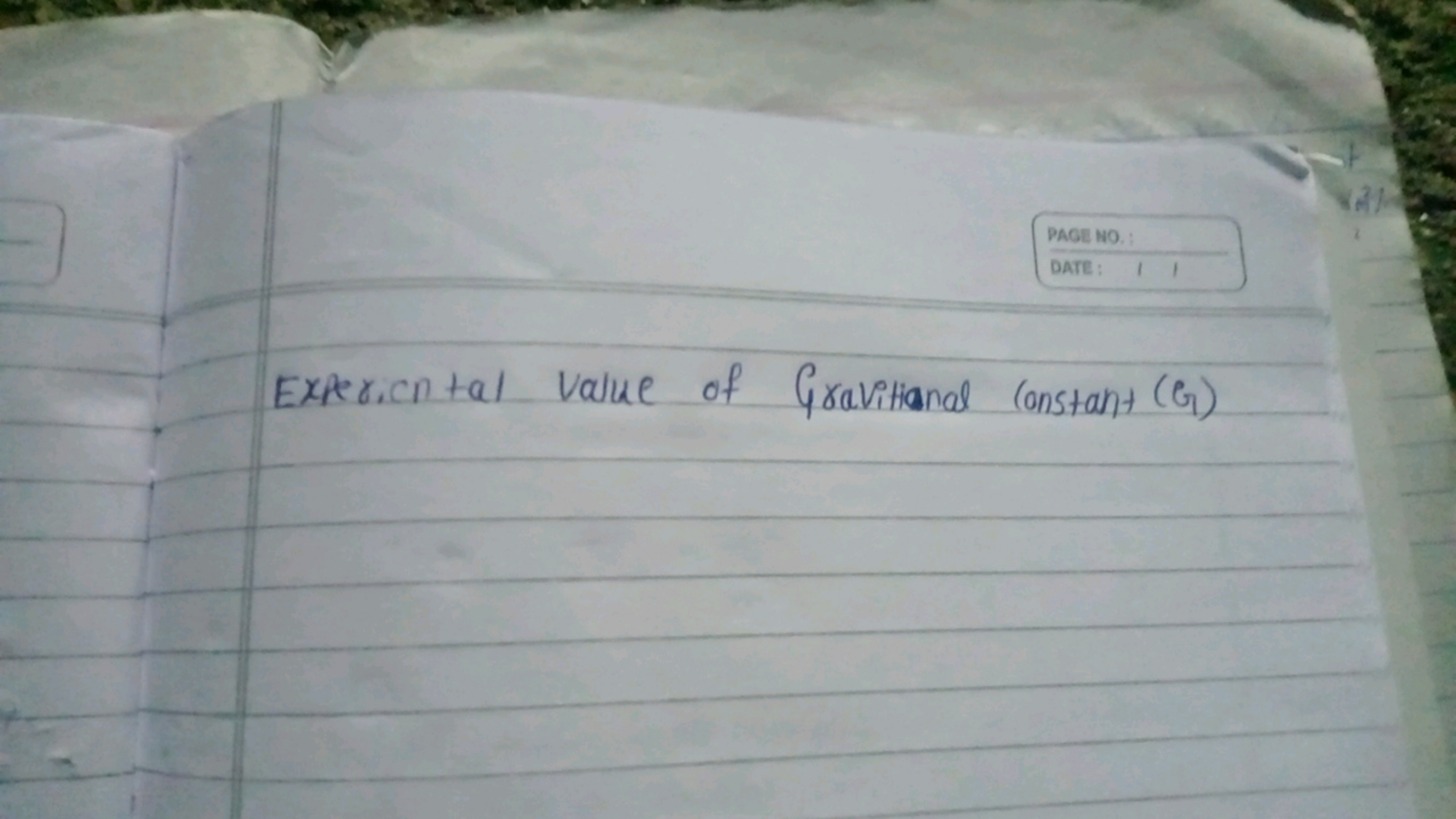 Experiental value of Gravitional constant ( G )