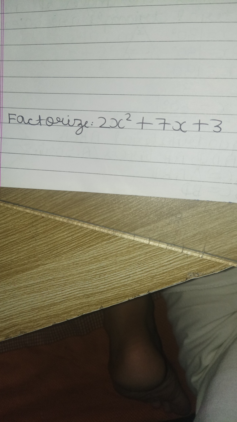 Factorize: 2x2+7x+3