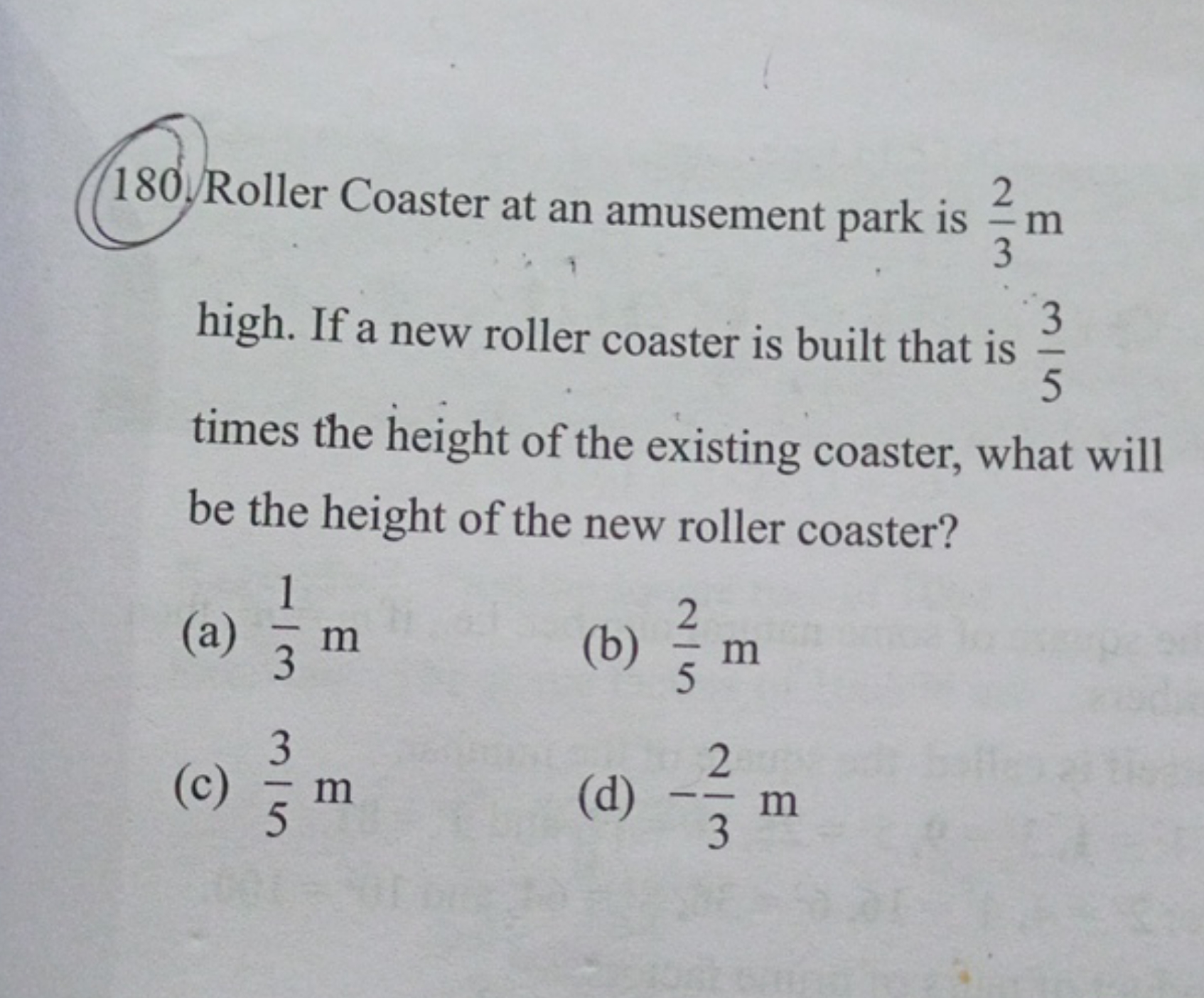 180. Roller Coaster at an amusement park is 32​ m high. If a new rolle