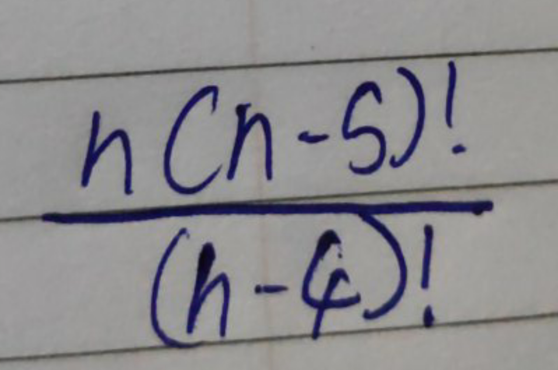 (n−4)!n(n−5)!​