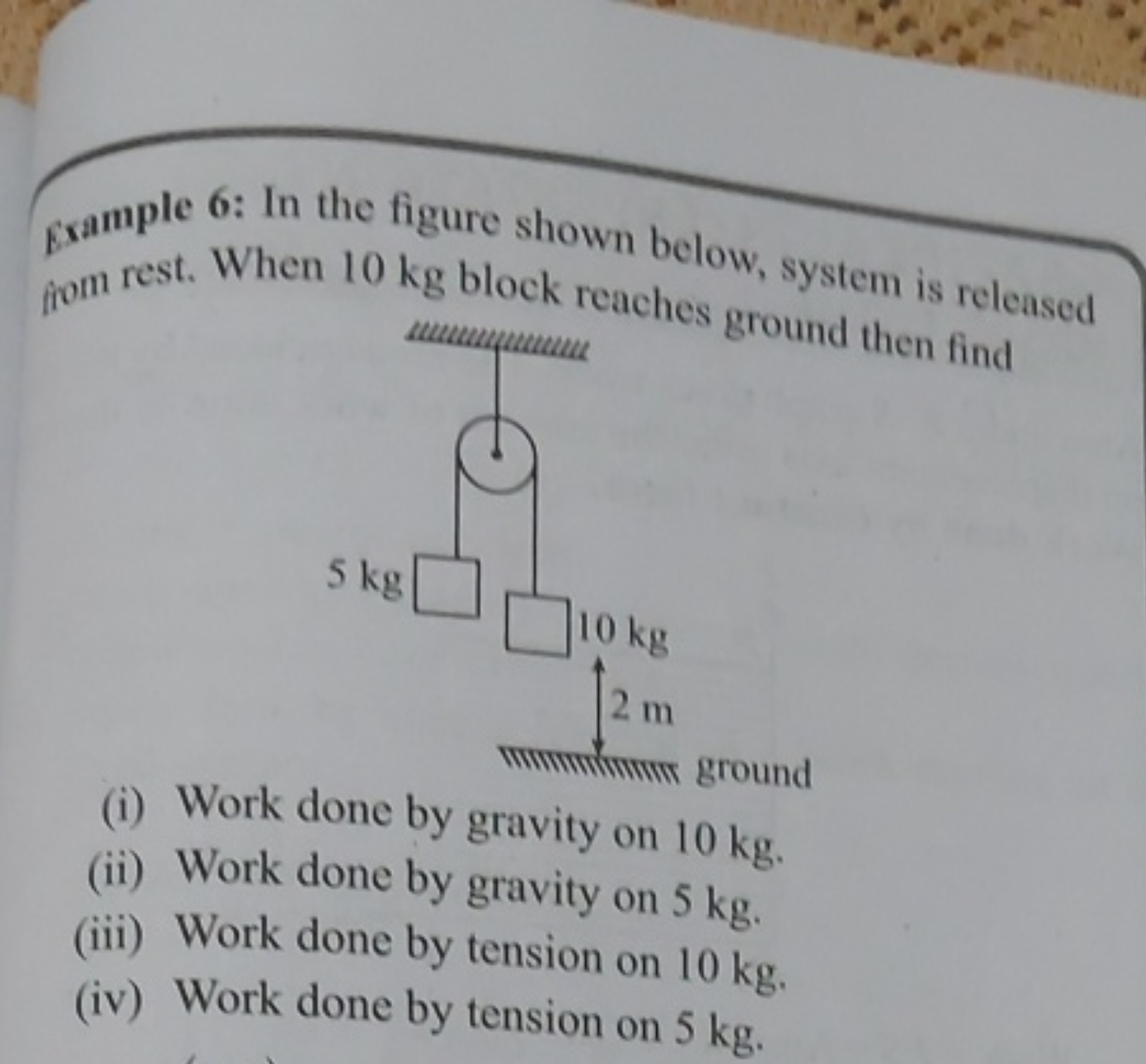 psample 6: In the figure shown below, system is released fiom rest. Wh