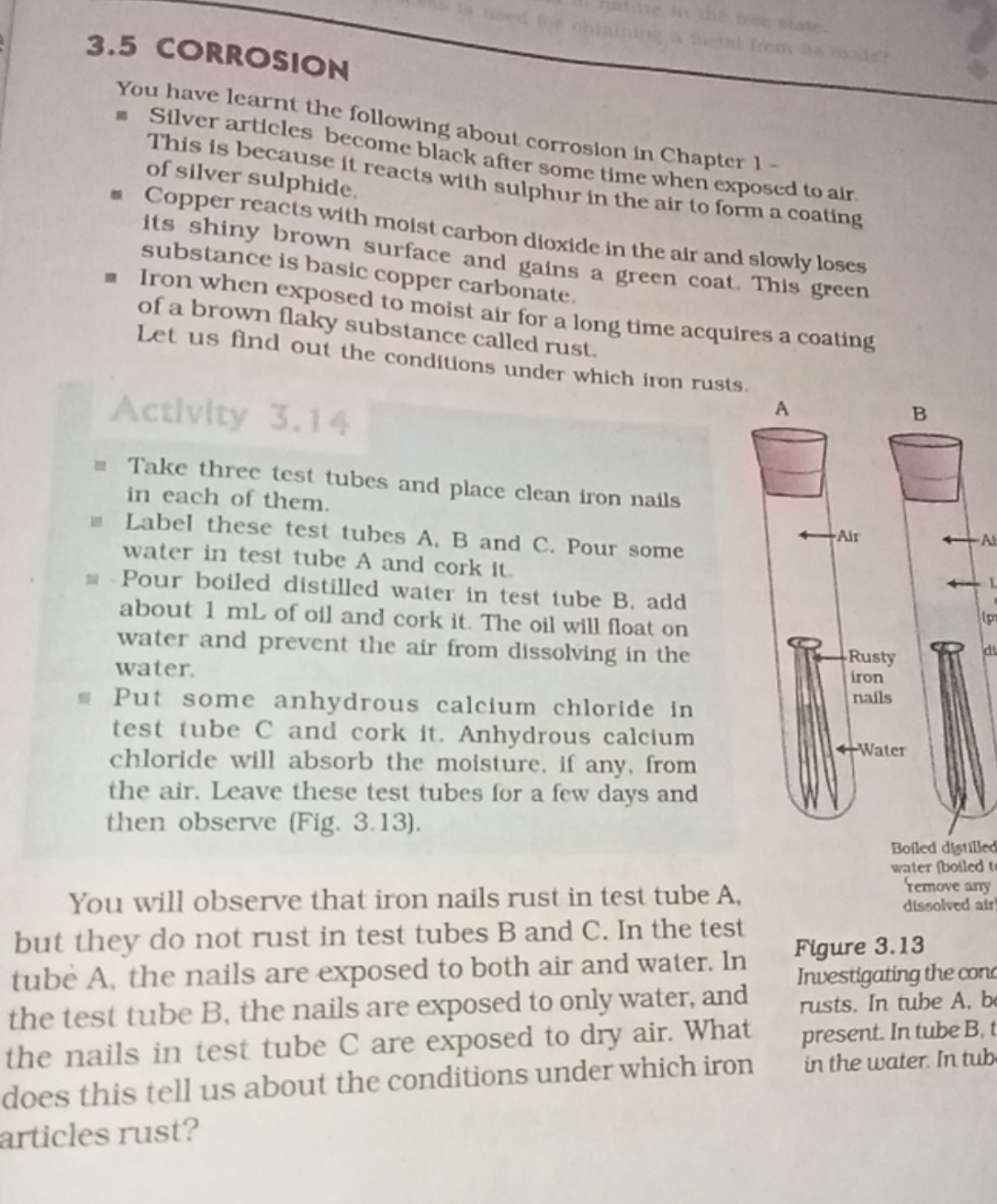 3.5 CORROSION

You have learnt the following about corrosion in Chapte