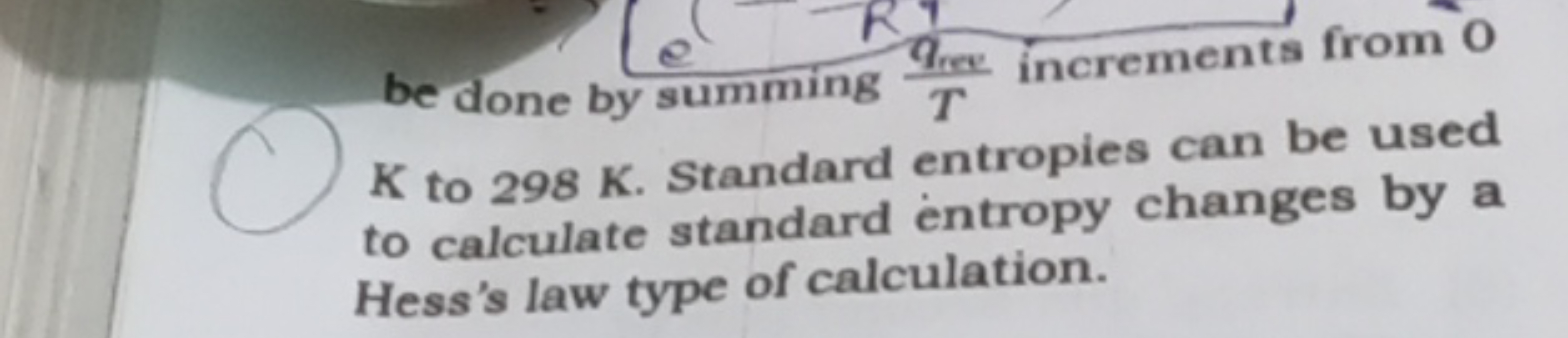 be done by summing Tqrex ​​ increments from 0 K to 298 K . Standard en