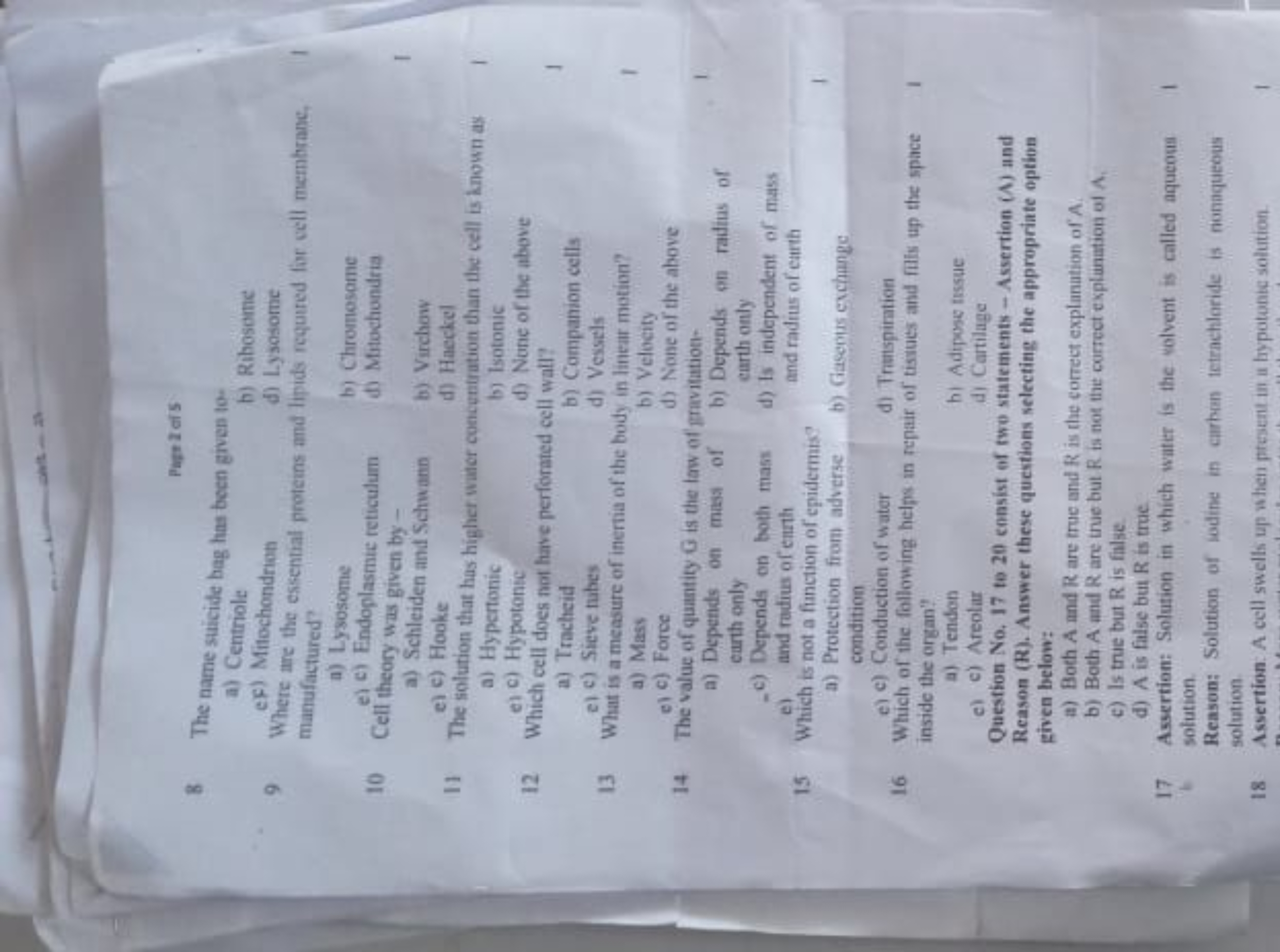 Pugr 2 ais
8 The name suicide bag has been given to-
a) Centriole
9 eF