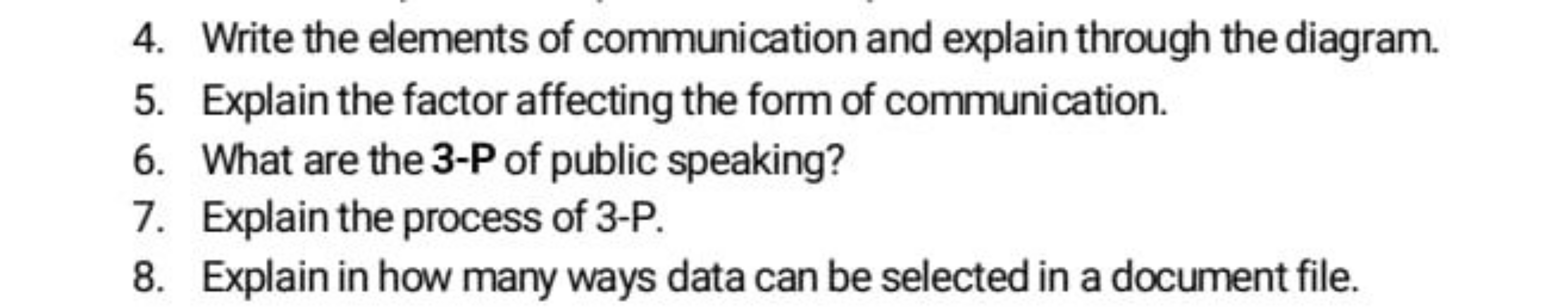 4. Write the elements of communication and explain through the diagram