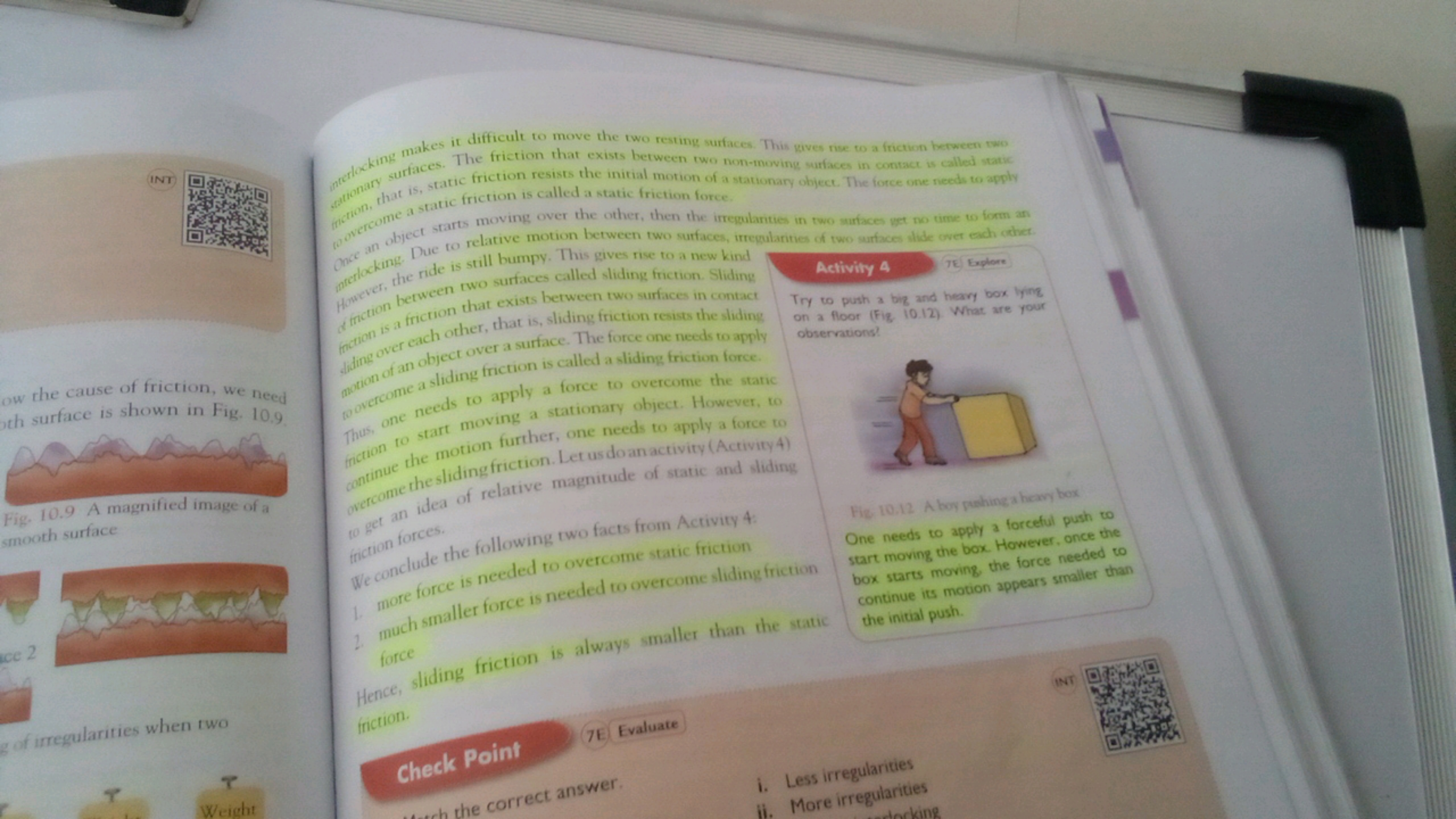 INT
ow the cause of friction, we need
Sth surface is shown in Fig. 10.