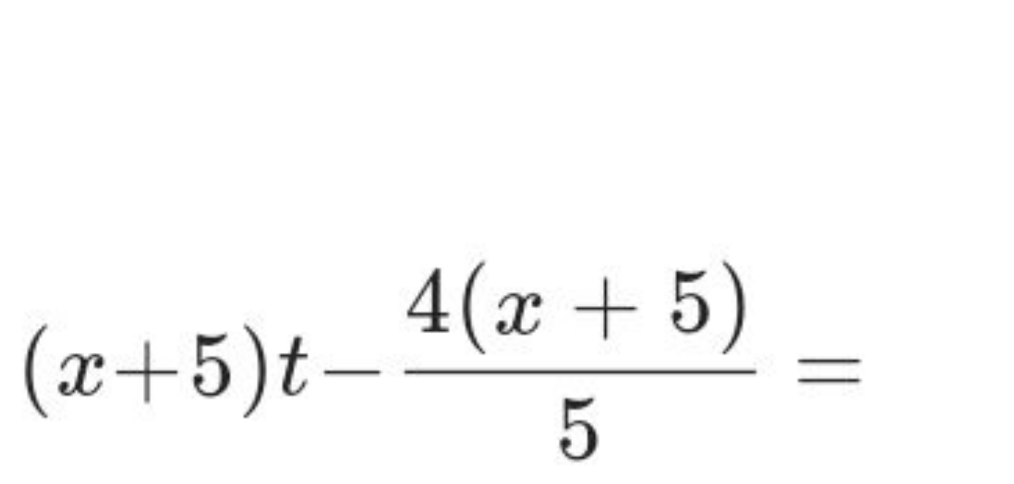 (x+5)t−54(x+5)​=