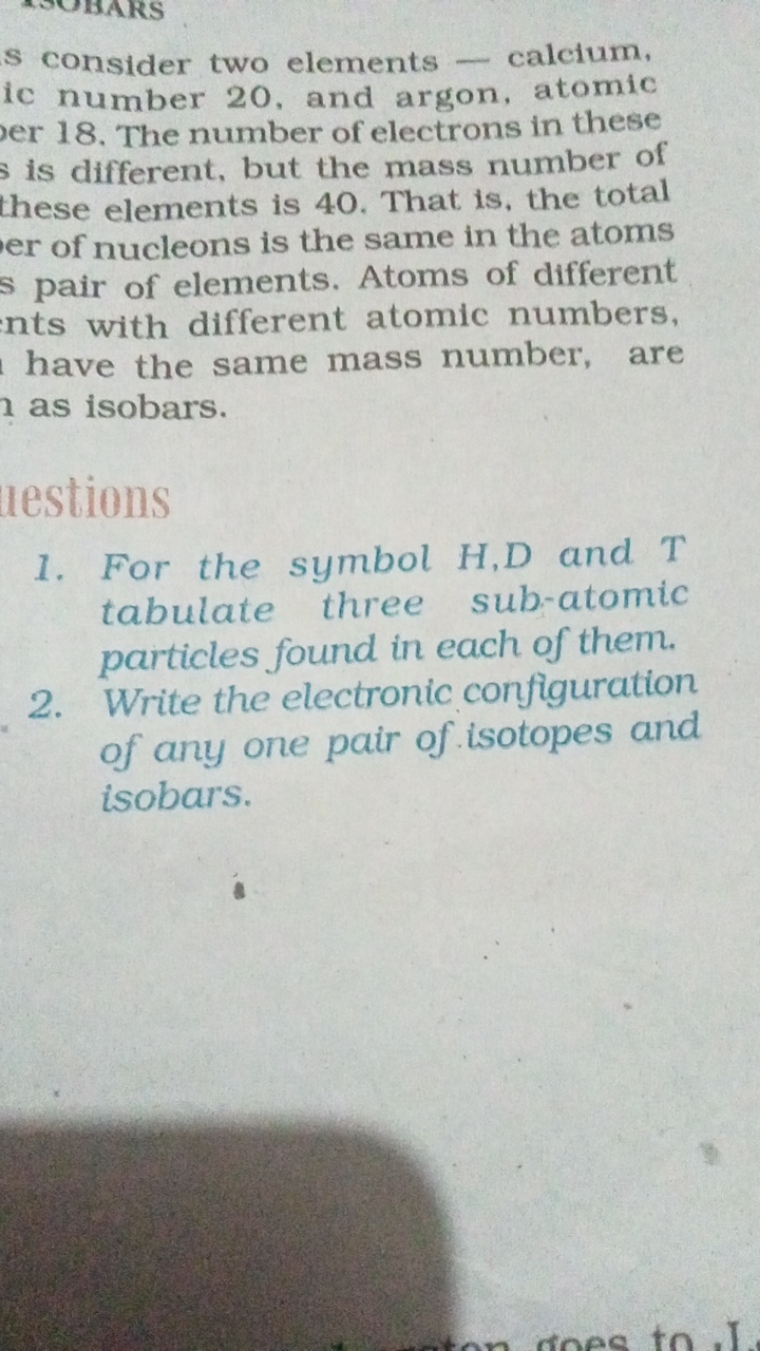 s consider two elements - calcium, ic number 20 , and argon, atomic er