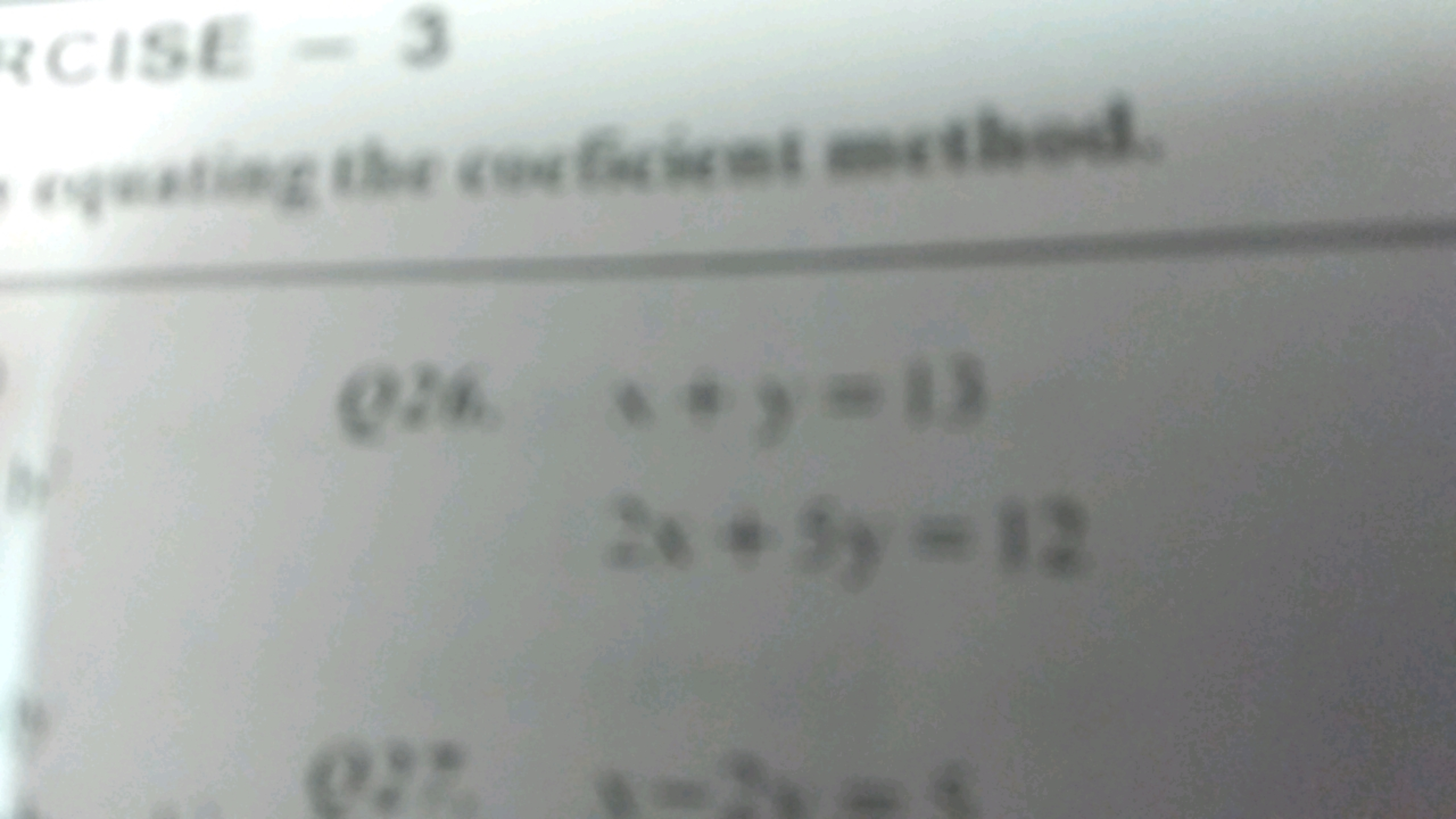  RCISE −3
 025 x+y=132x+5y=12​