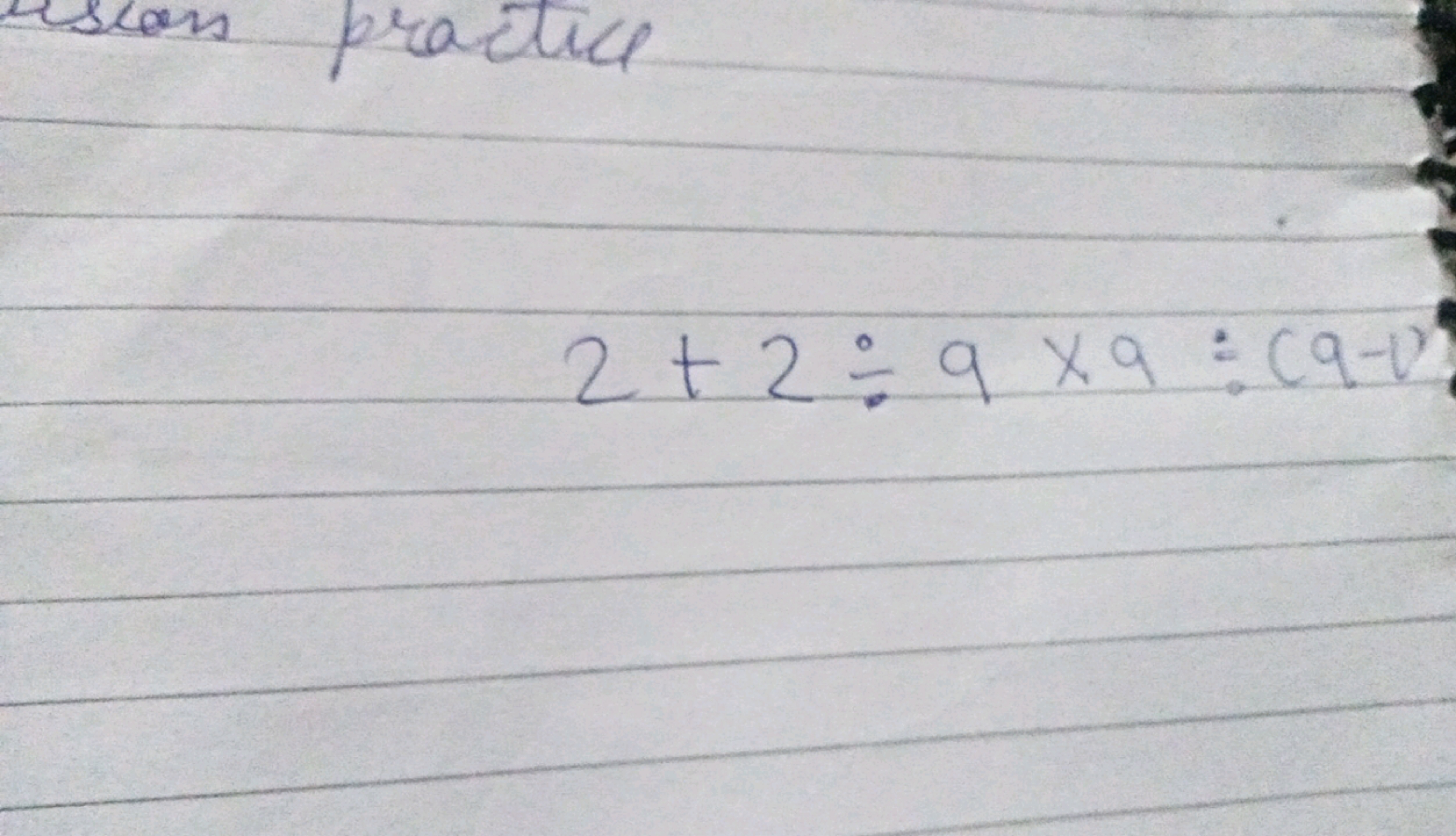 2+2÷9×9÷(9−1)