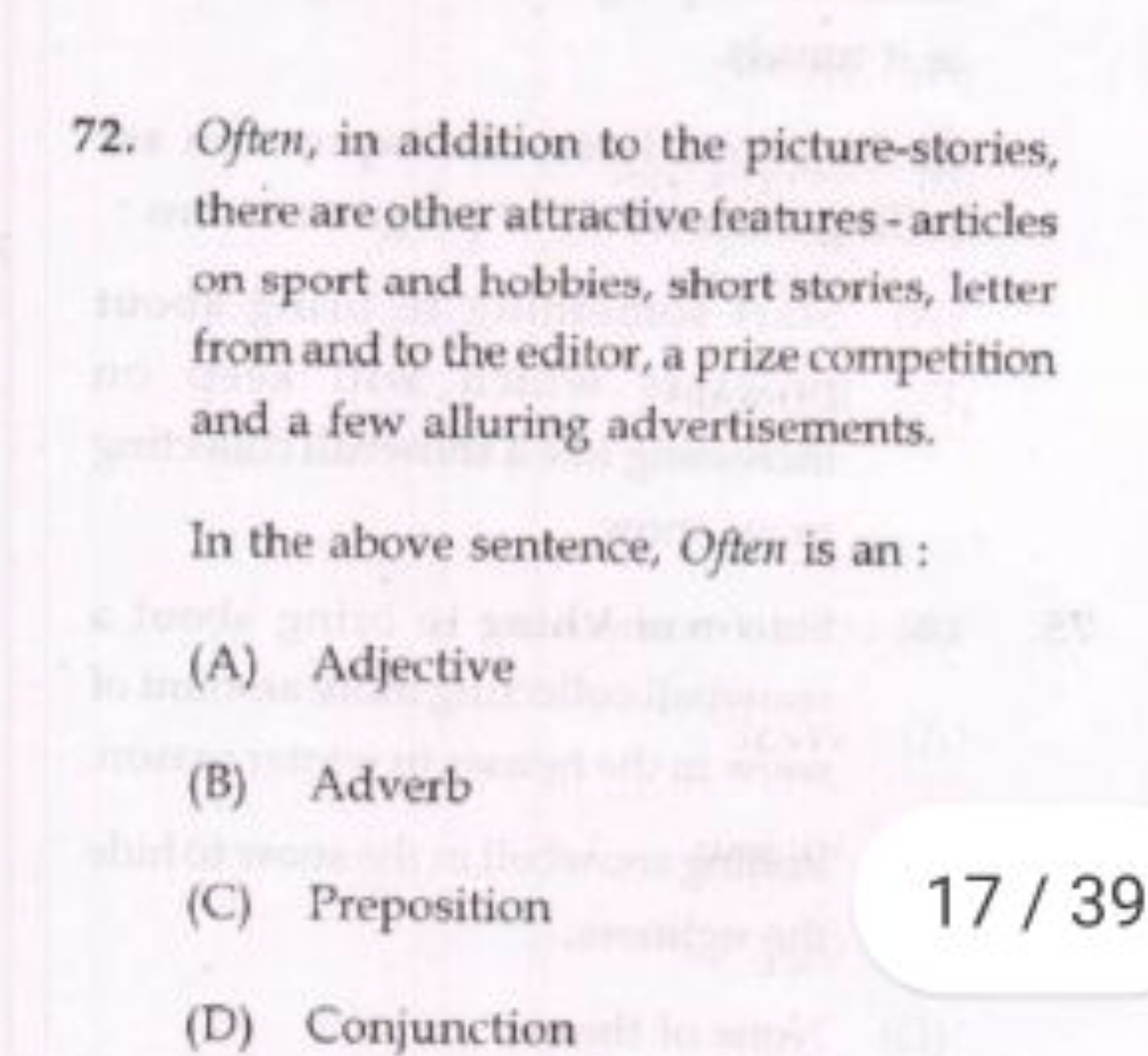 72. Often, in addition to the picture-stories, there are other attract