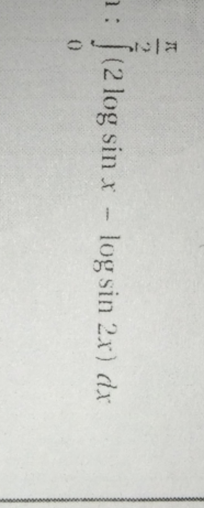 ∫02π​​(2logsinx−logsin2x)dx