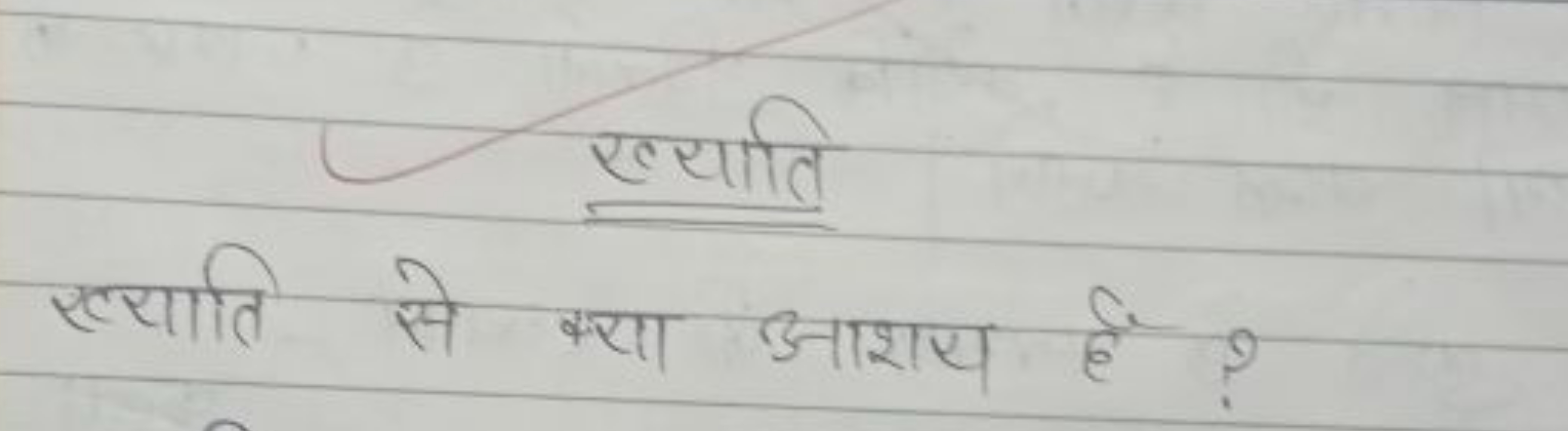 ख्याति
ख्याति से क्या आशय हैं ?