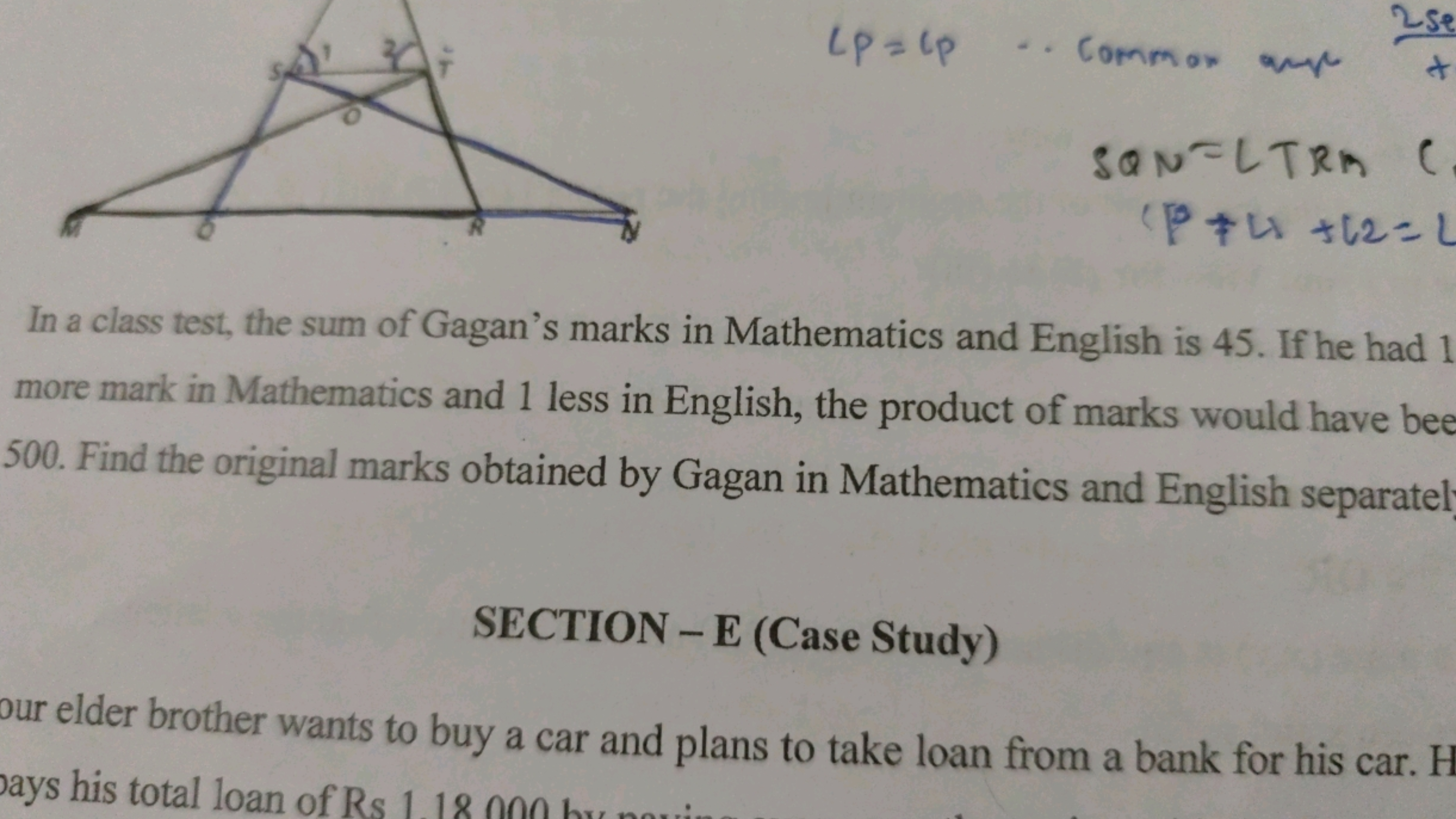 LP=Cp​⋯ Common an t2 se ​QN=LTRMCCP+L1+L2=L​

In a class test, the sum