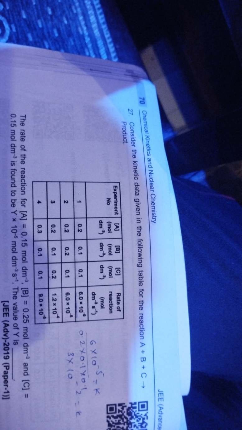 70 Chemical Kinetics and Nuclear Chemistry
JEE (Advance
27. Consider t