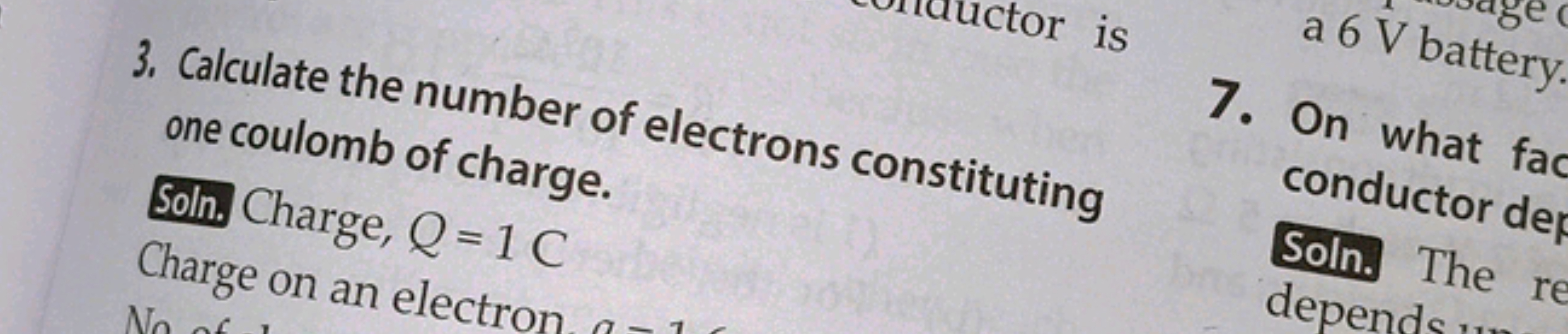 3. Calculate the number of electrons constituting one coulomb of charg