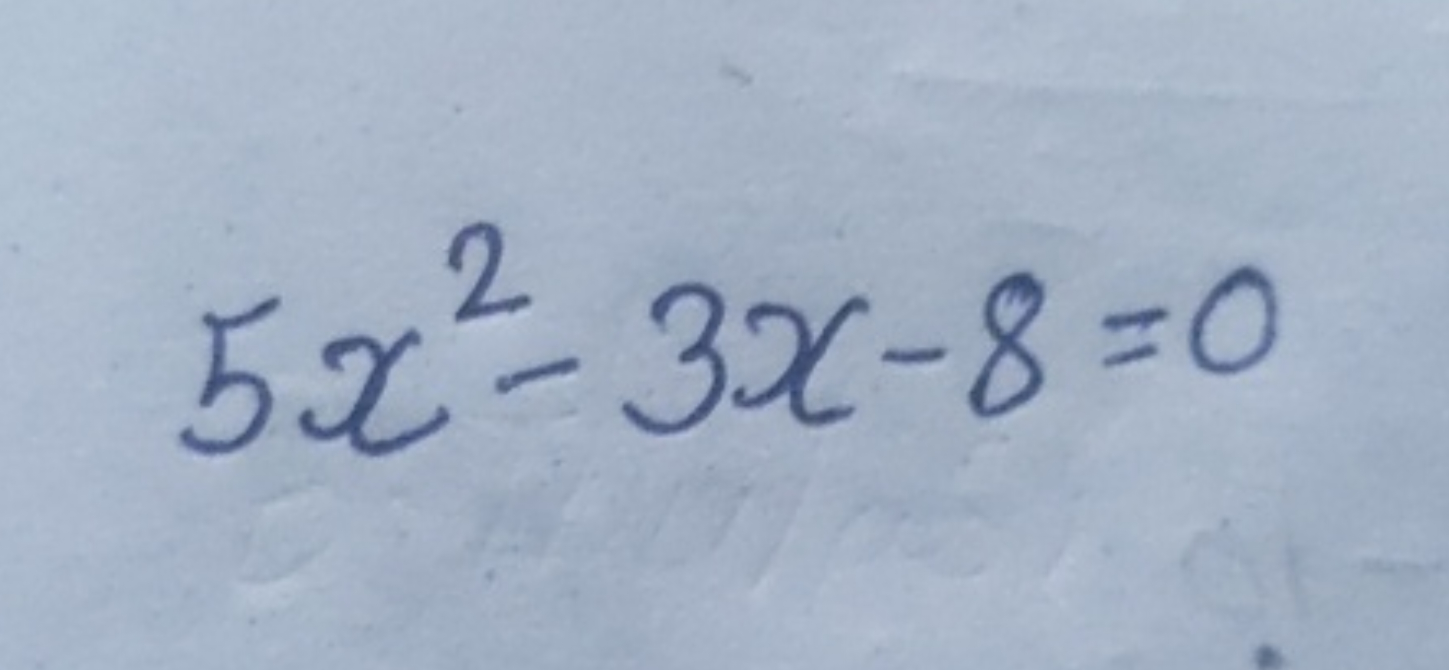 5x2−3x−8=0