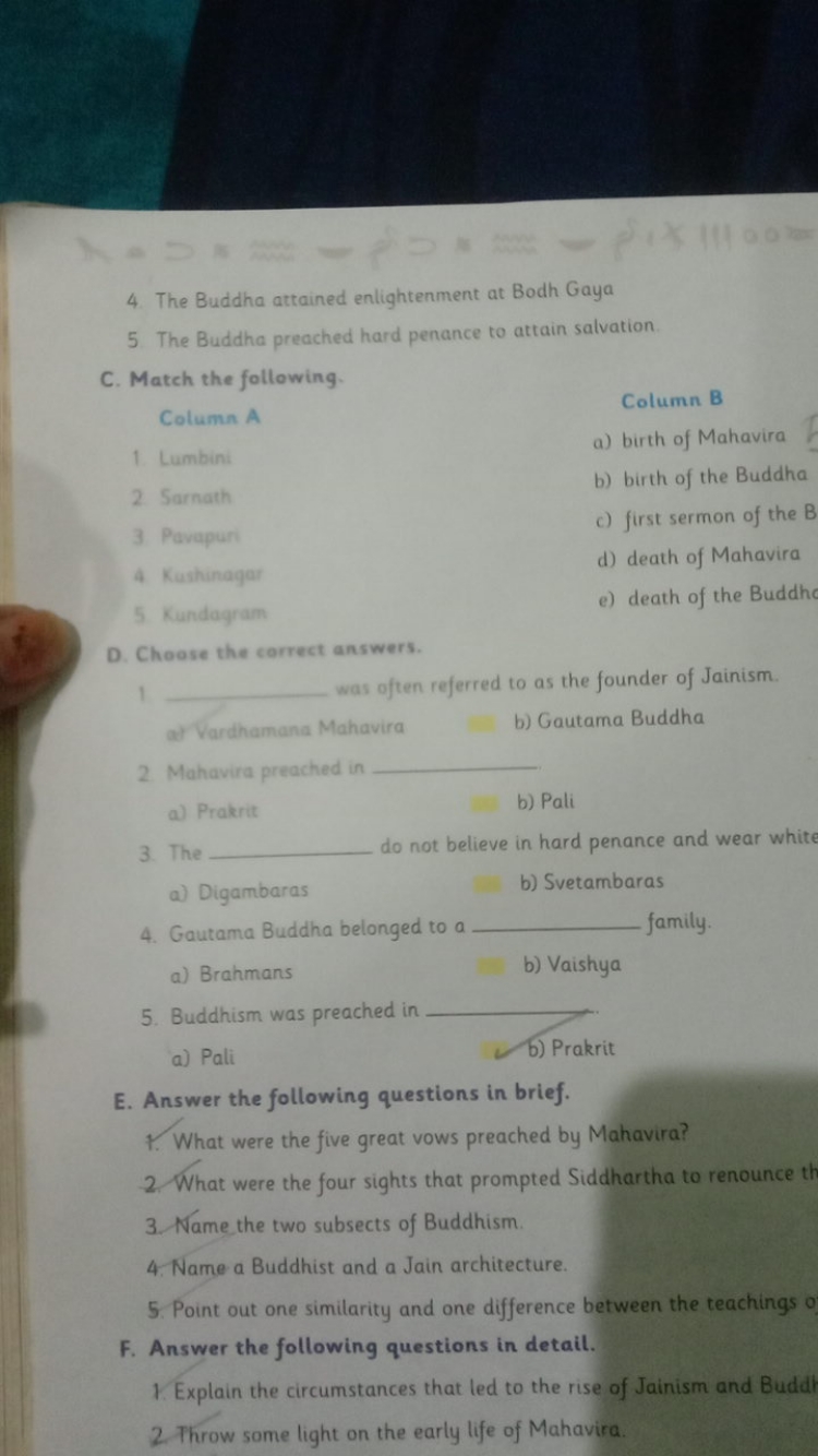 4. The Buddha attained enlightenment at Bodh Gaya
5 The Buddha preache