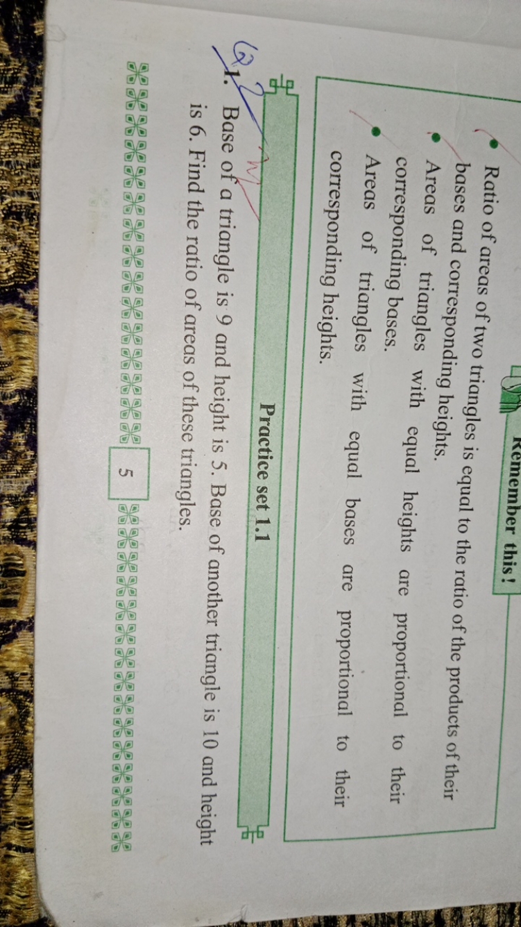 4yn
Kemember this!
- Ratio of areas of two triangles is equal to the r