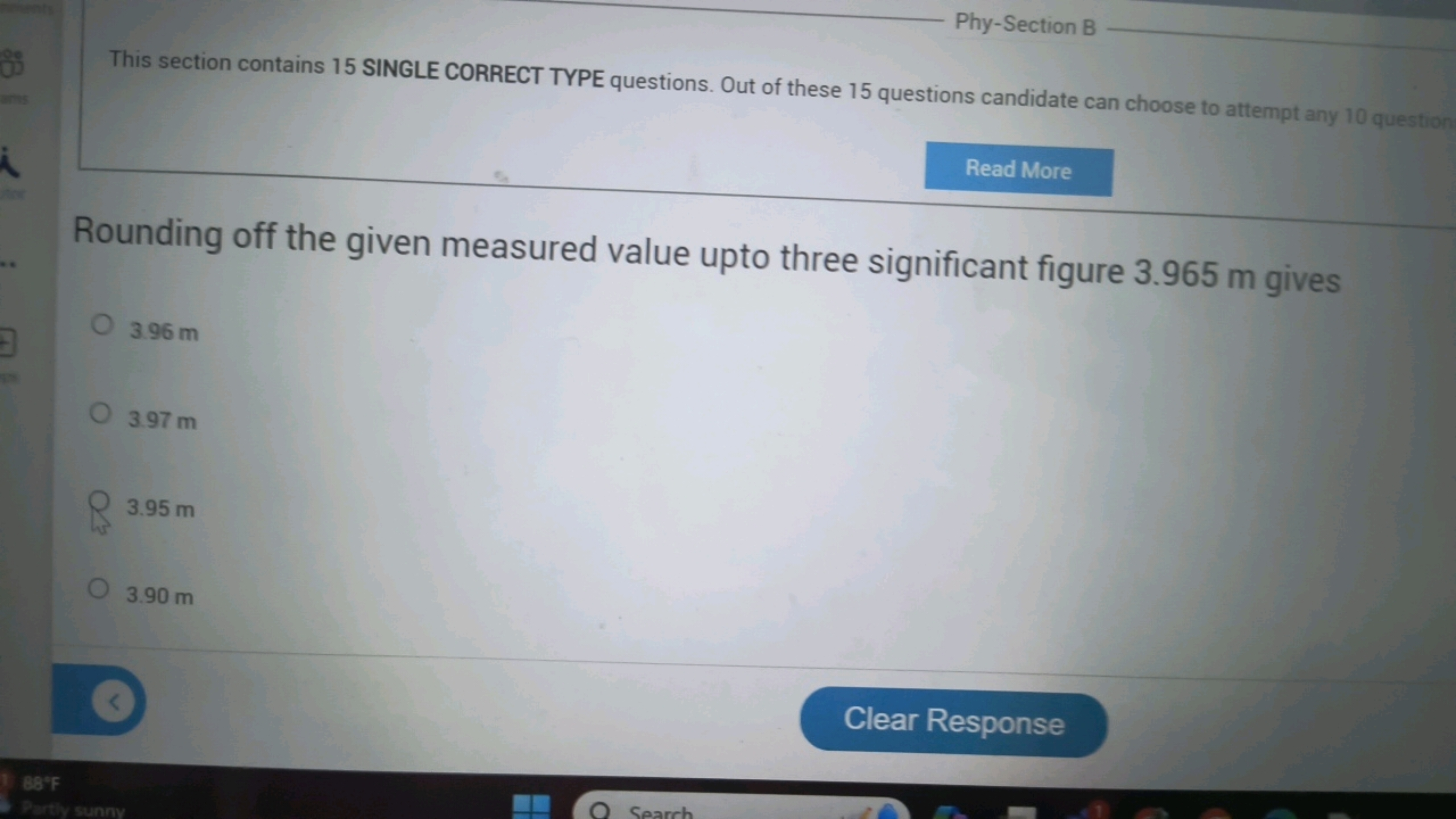 Phy-Section B
This section contains 15 SINGLE CORRECT TYPE questions. 