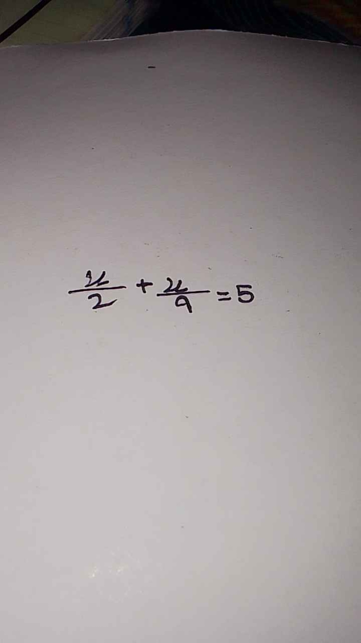 2u​+9u​=5