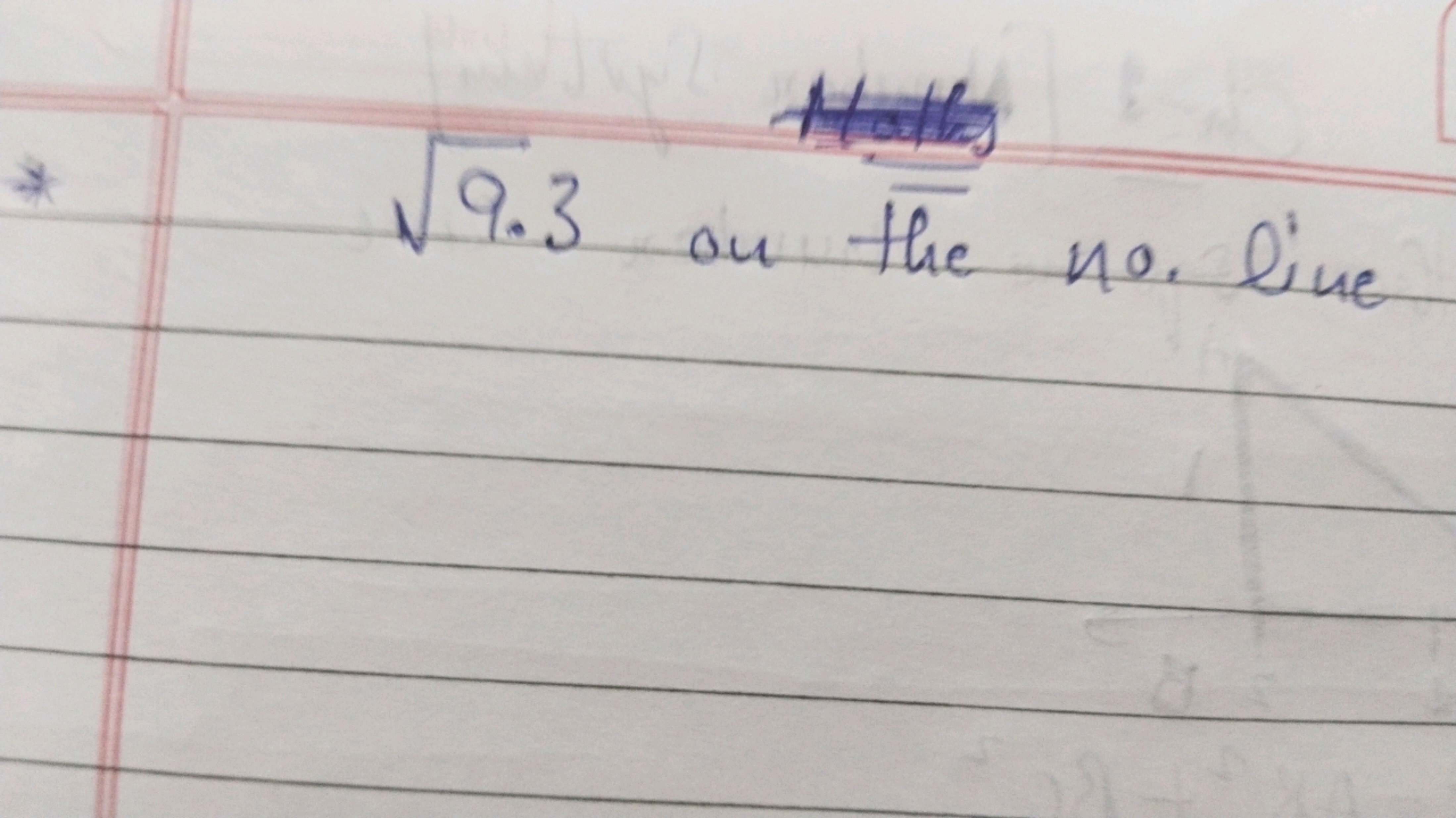 * 9.3​ on the no. line