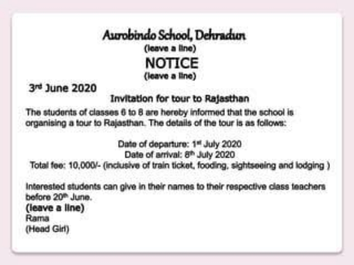 AurobindoSchool, Dehradun (leave a line)
NOTICE
(leave a lline)
3rt  J