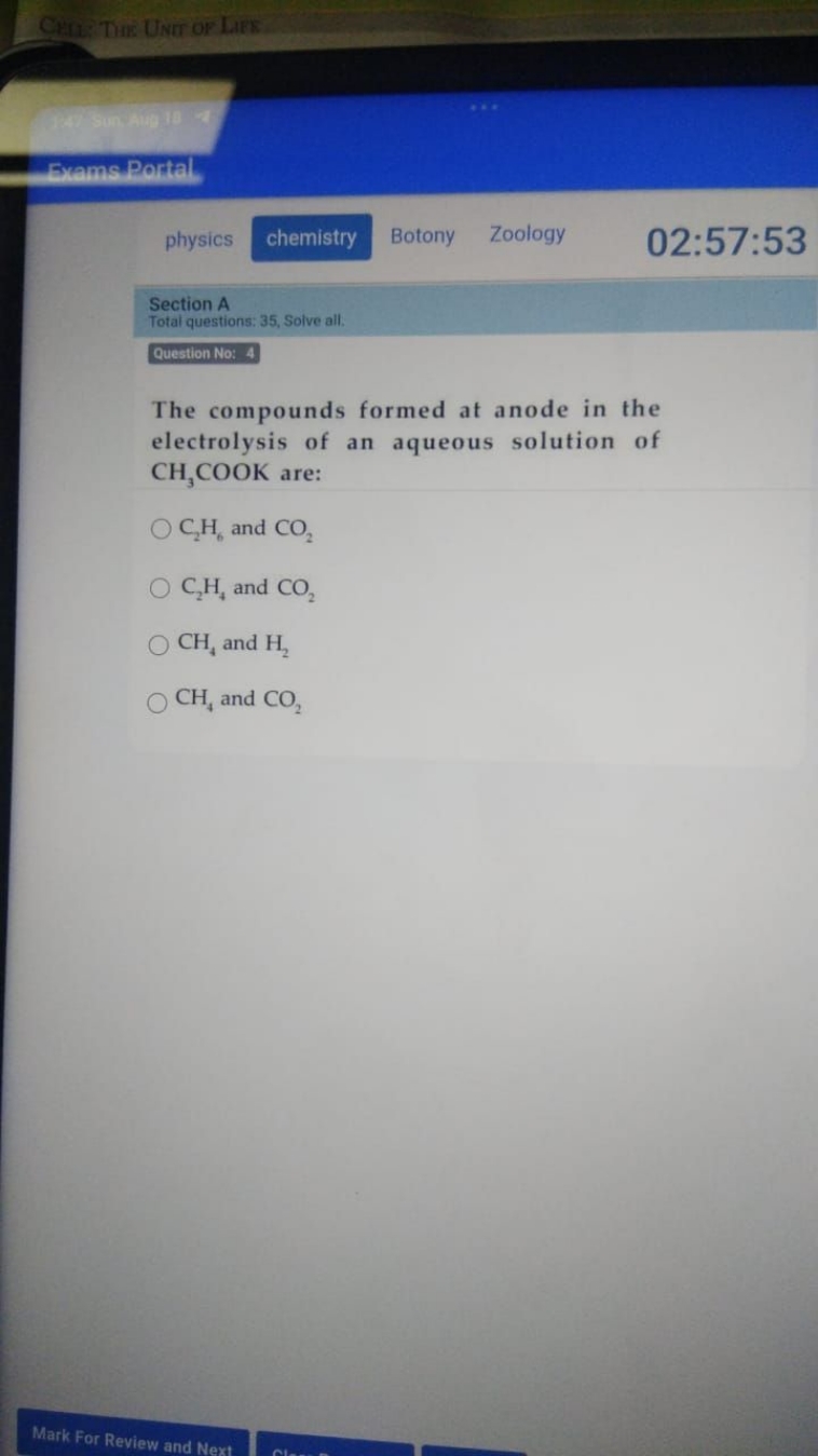 Ceres The Untr or Lafe
Eyame Portal
physics
chemistry
Botony
Zoology
0